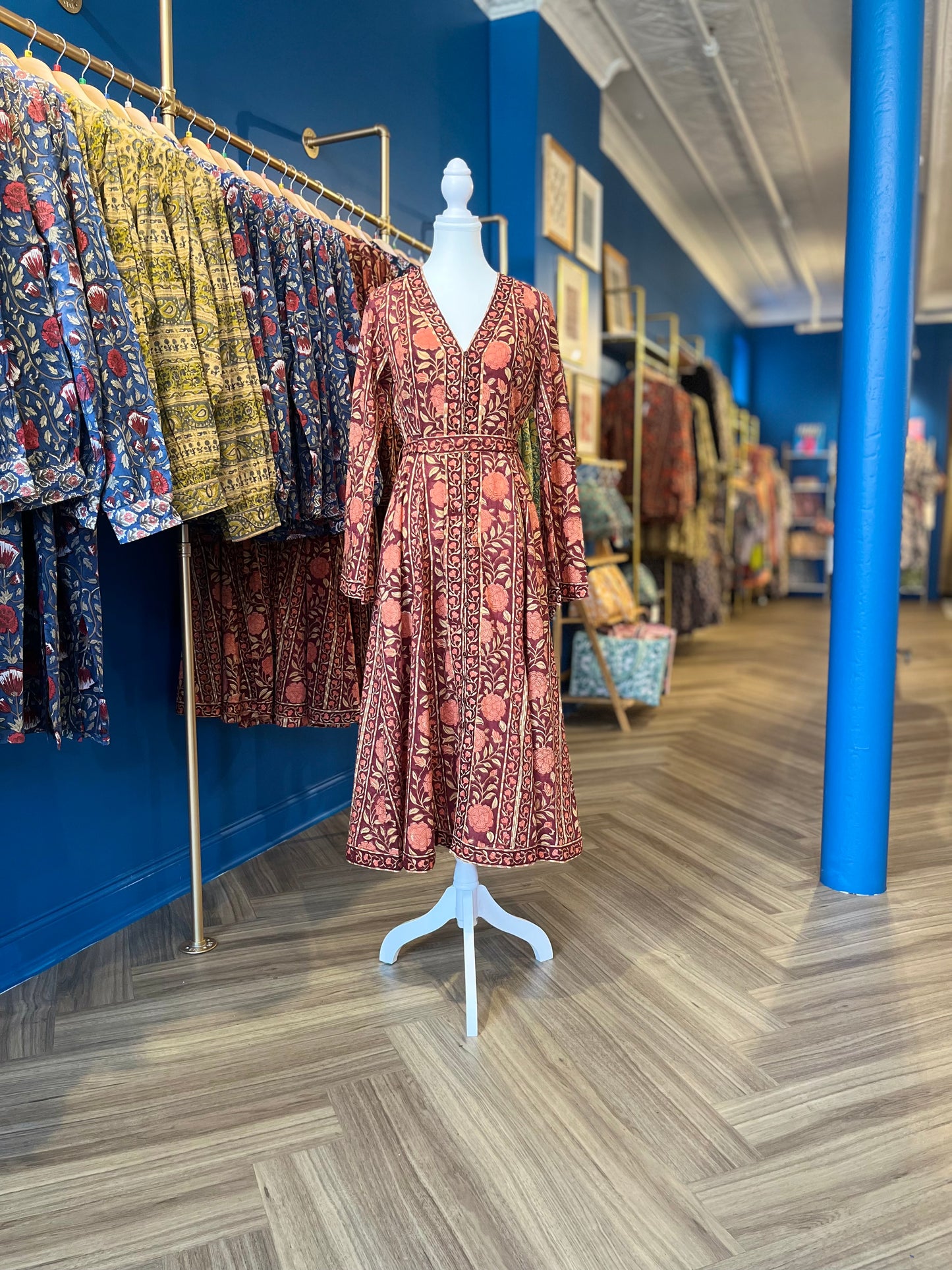 Bell Sleeve Dress ~ Maroon