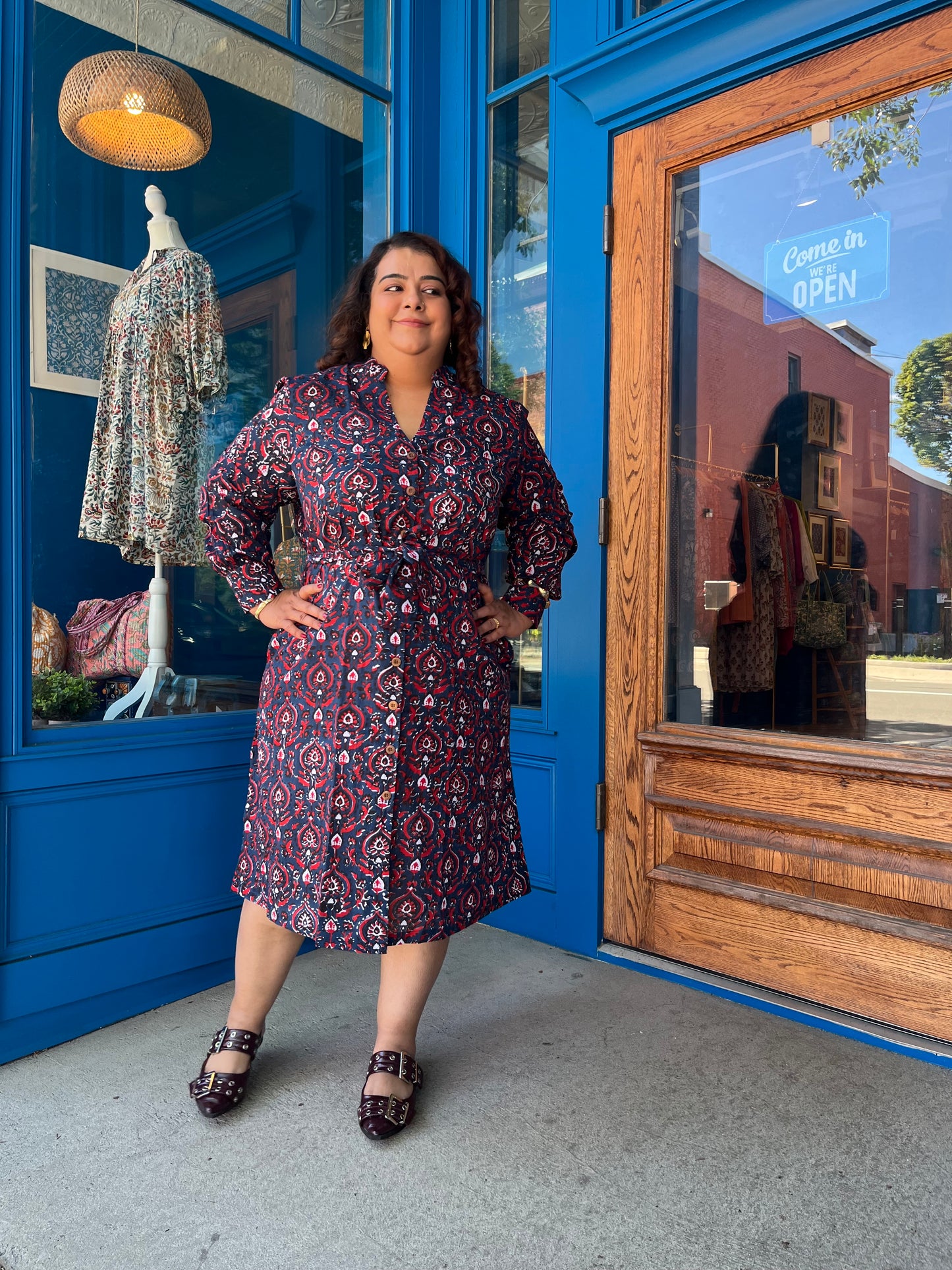 Shirt Dress ~ Black Navy