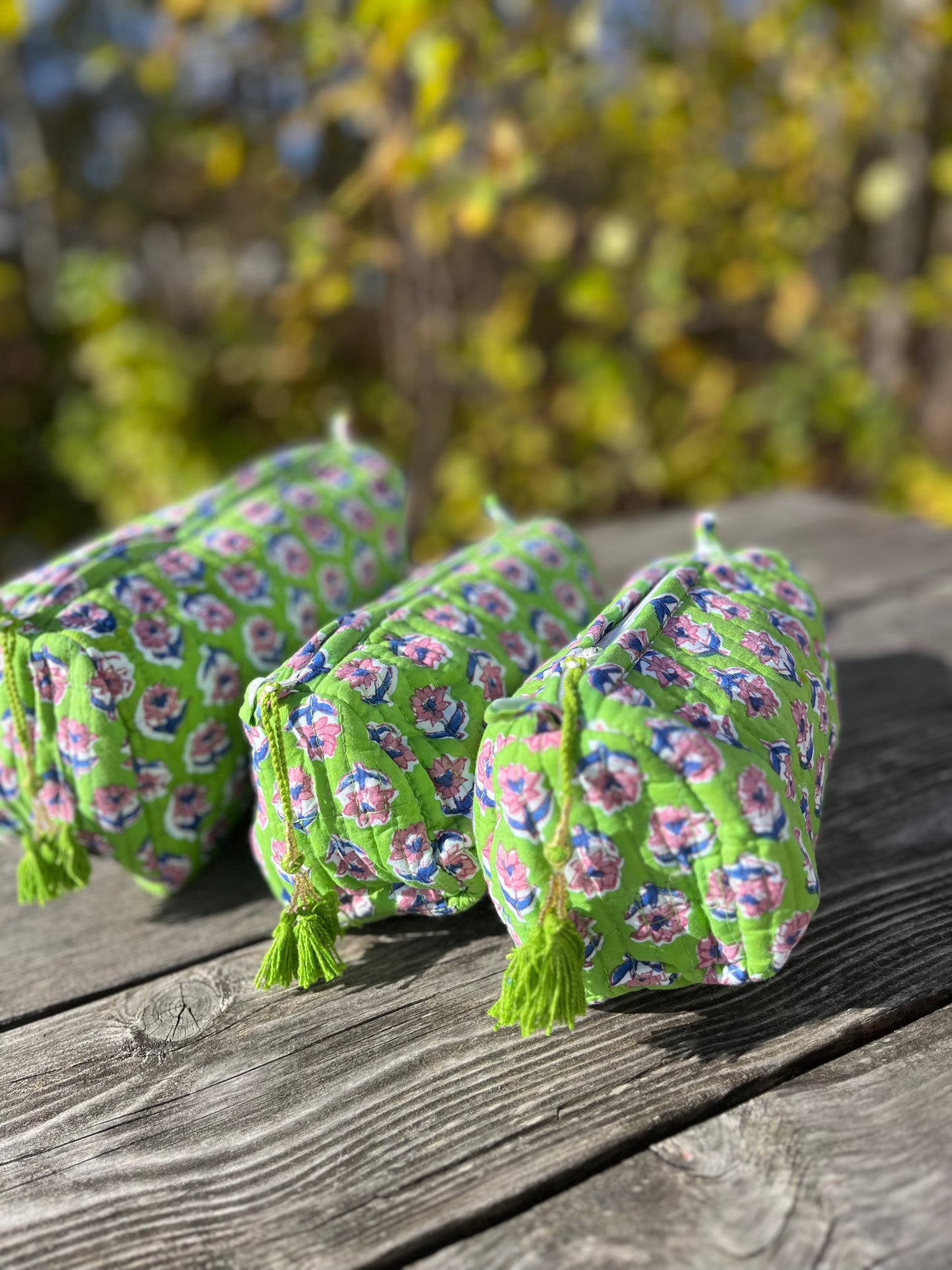 Make Up Bag in Neon Green