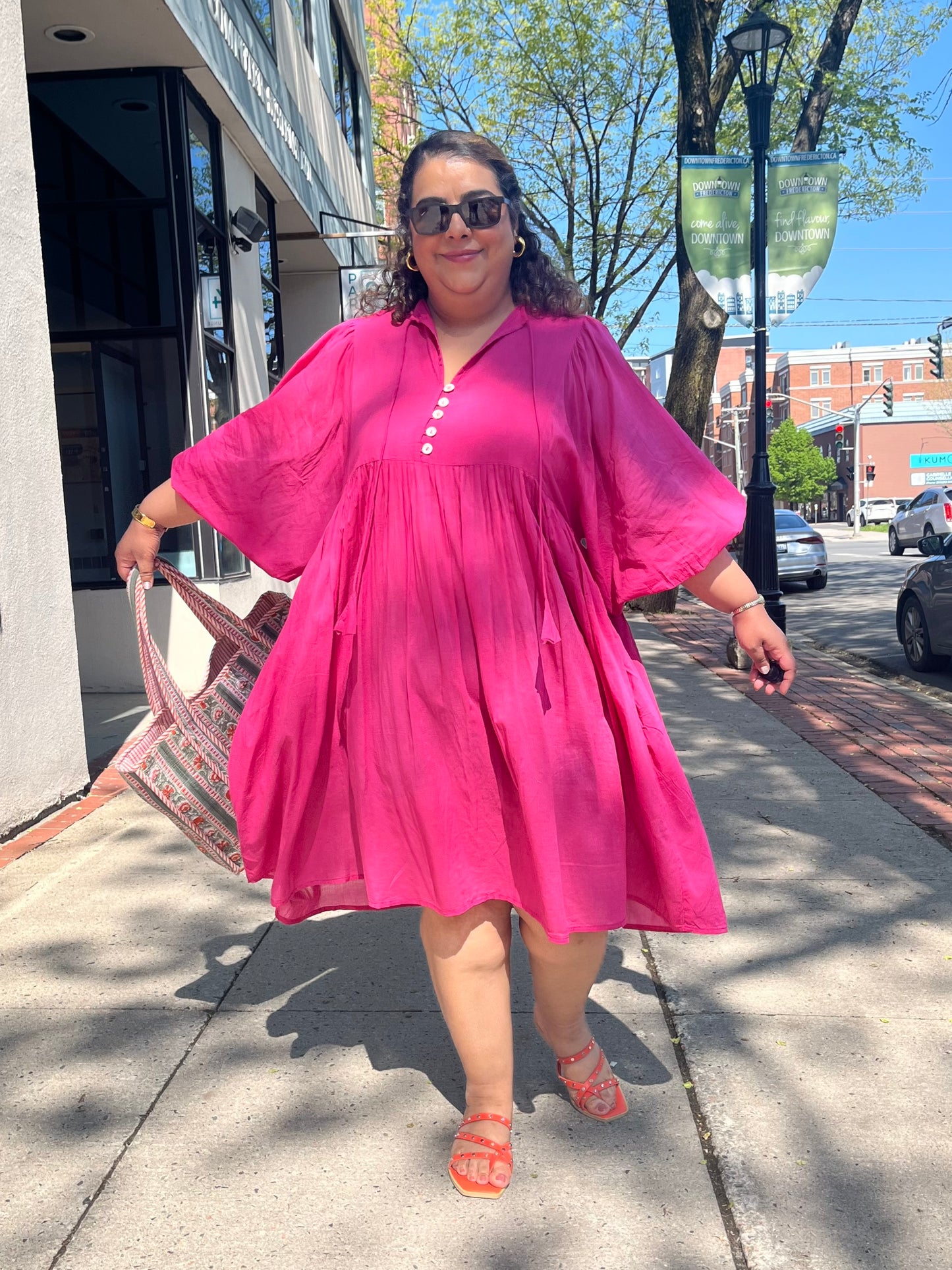 Dress in Fuschia Pink