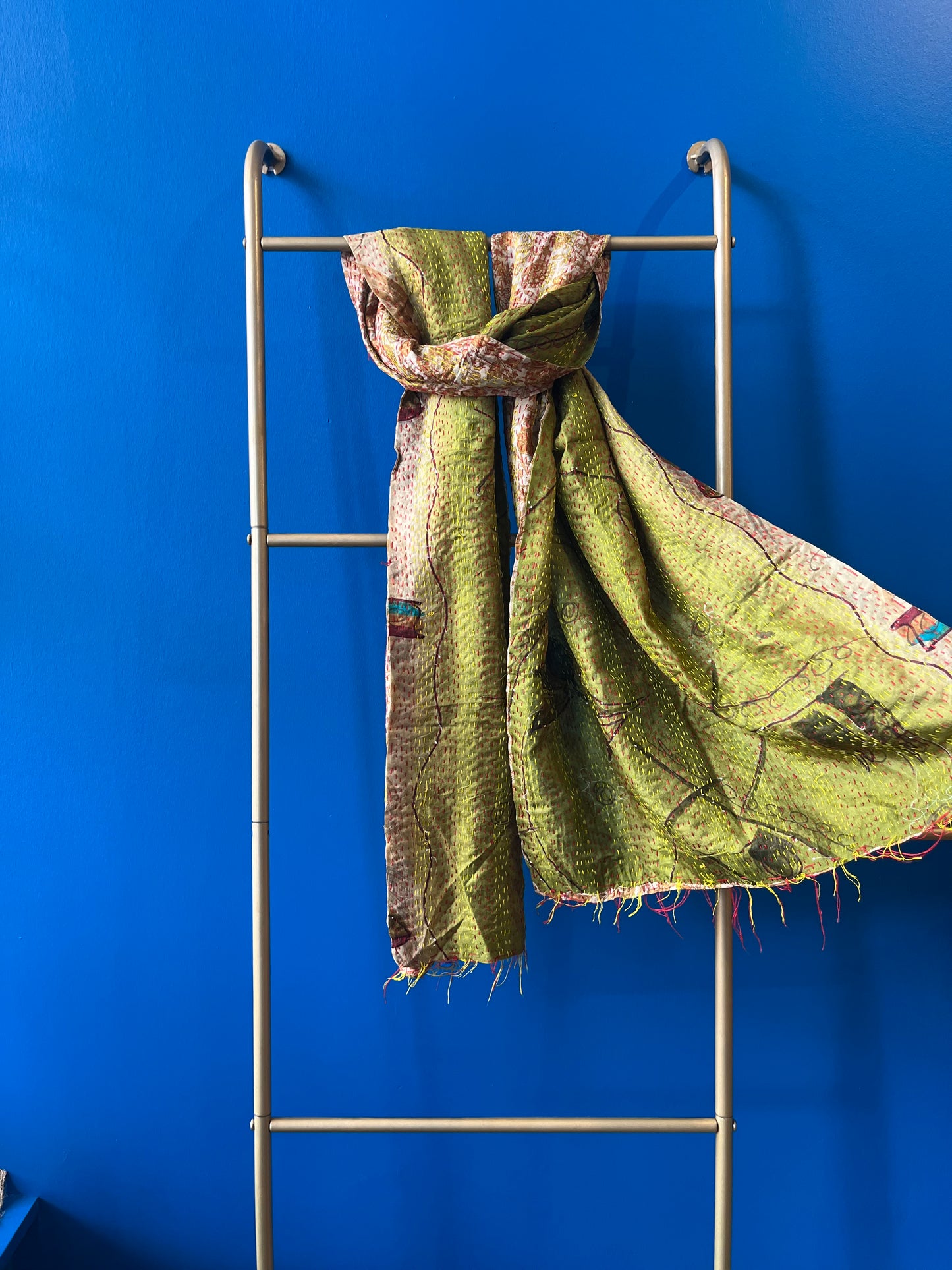Silk/Silk Blend Scarf Narrow - Pattern 4