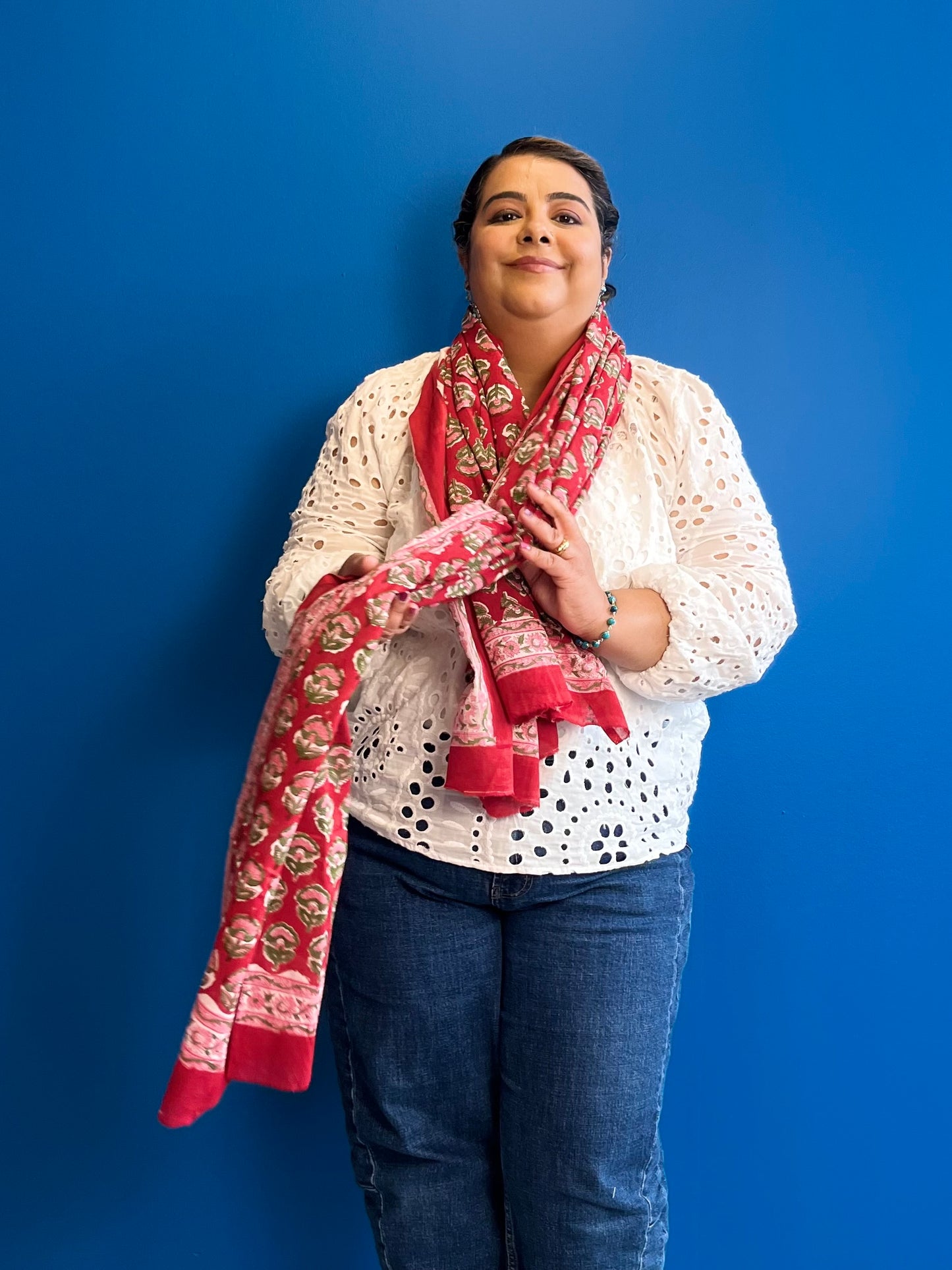 Garden Scarf in Red