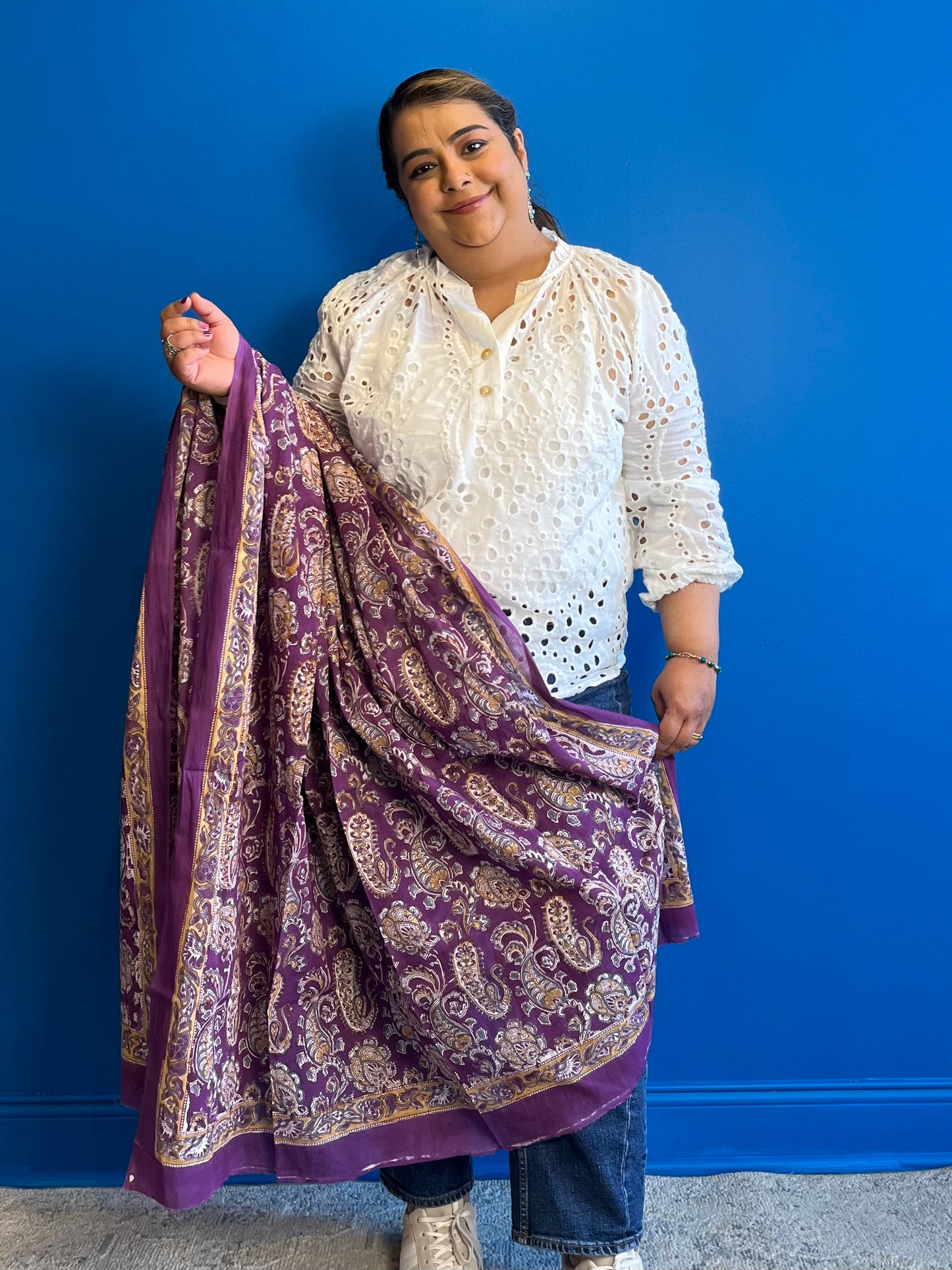 Garden Scarf in Purple