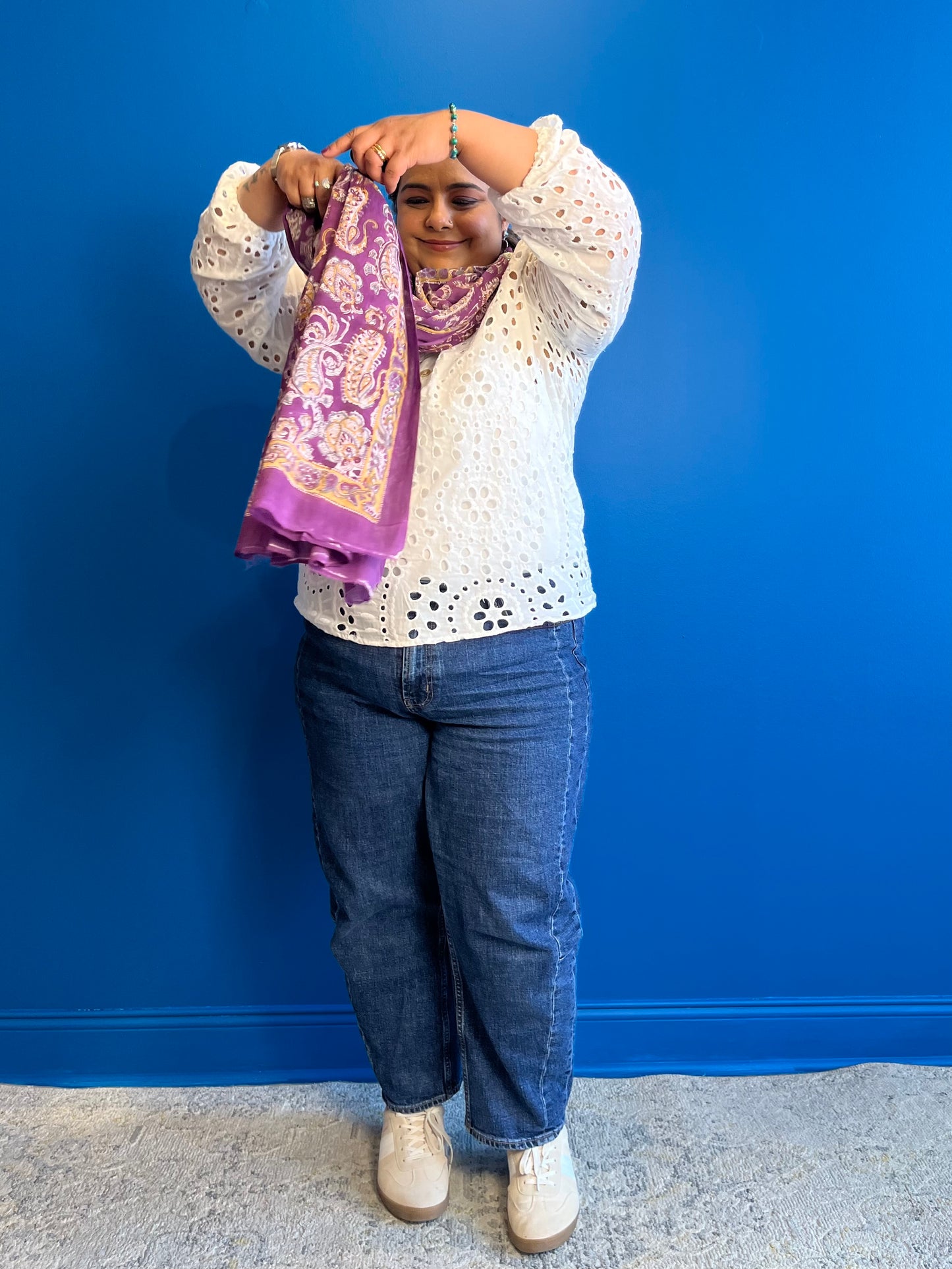 Garden Scarf in Purple
