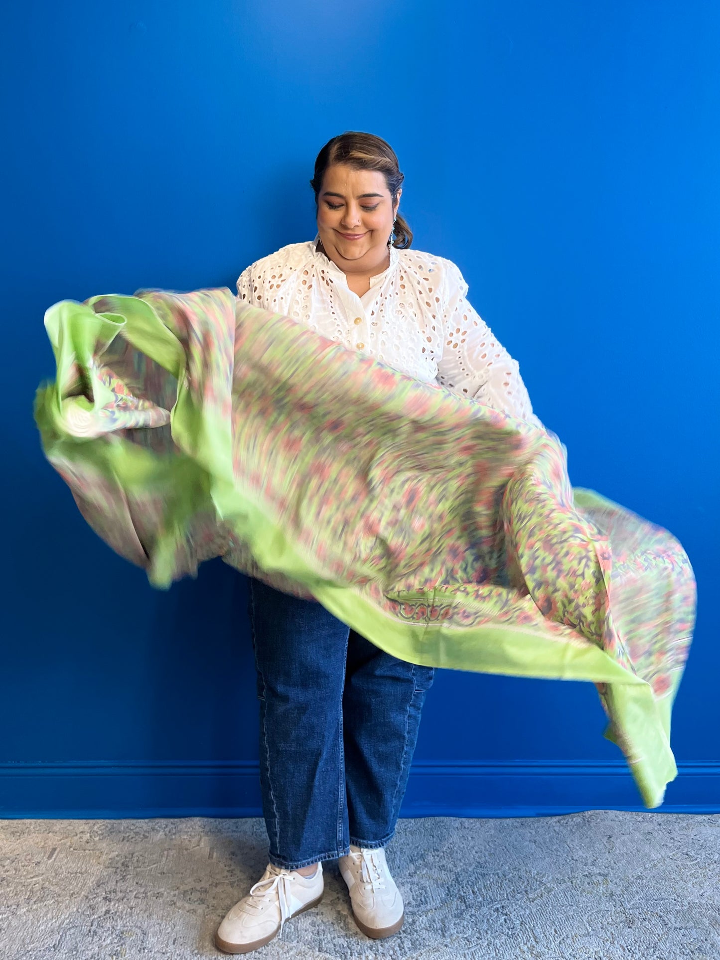 Garden Scarf in Pastel Green