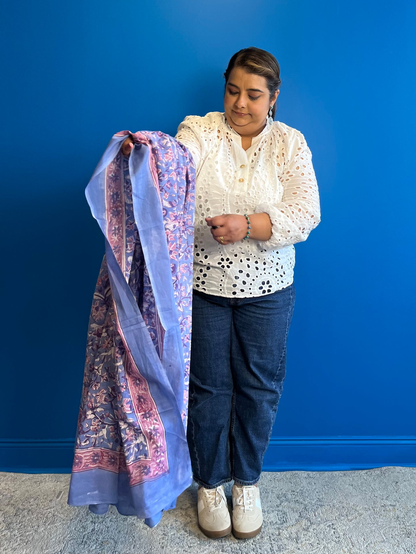 Garden Scarf in Pastel Blue