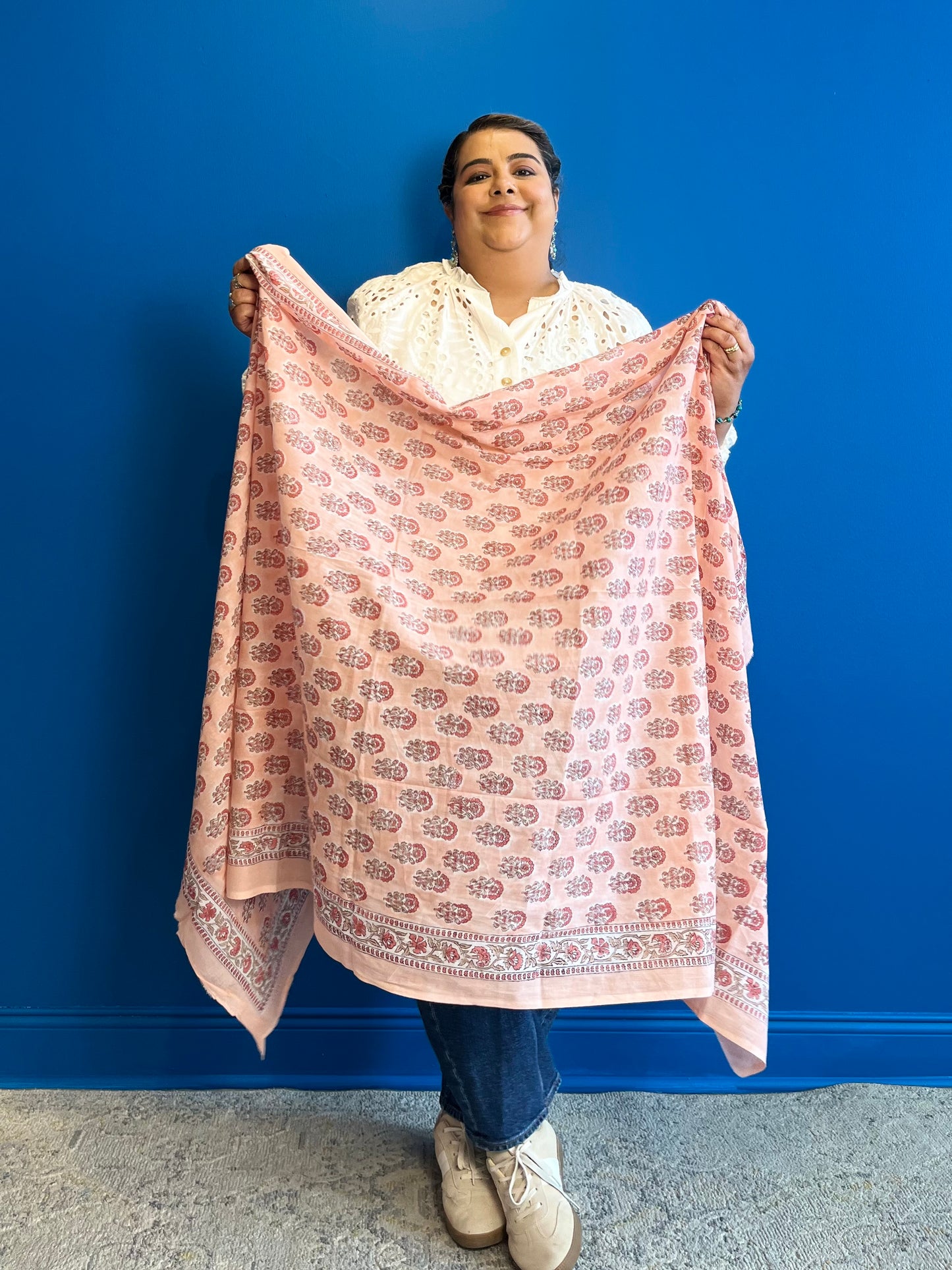 Garden Scarf in Light Peach