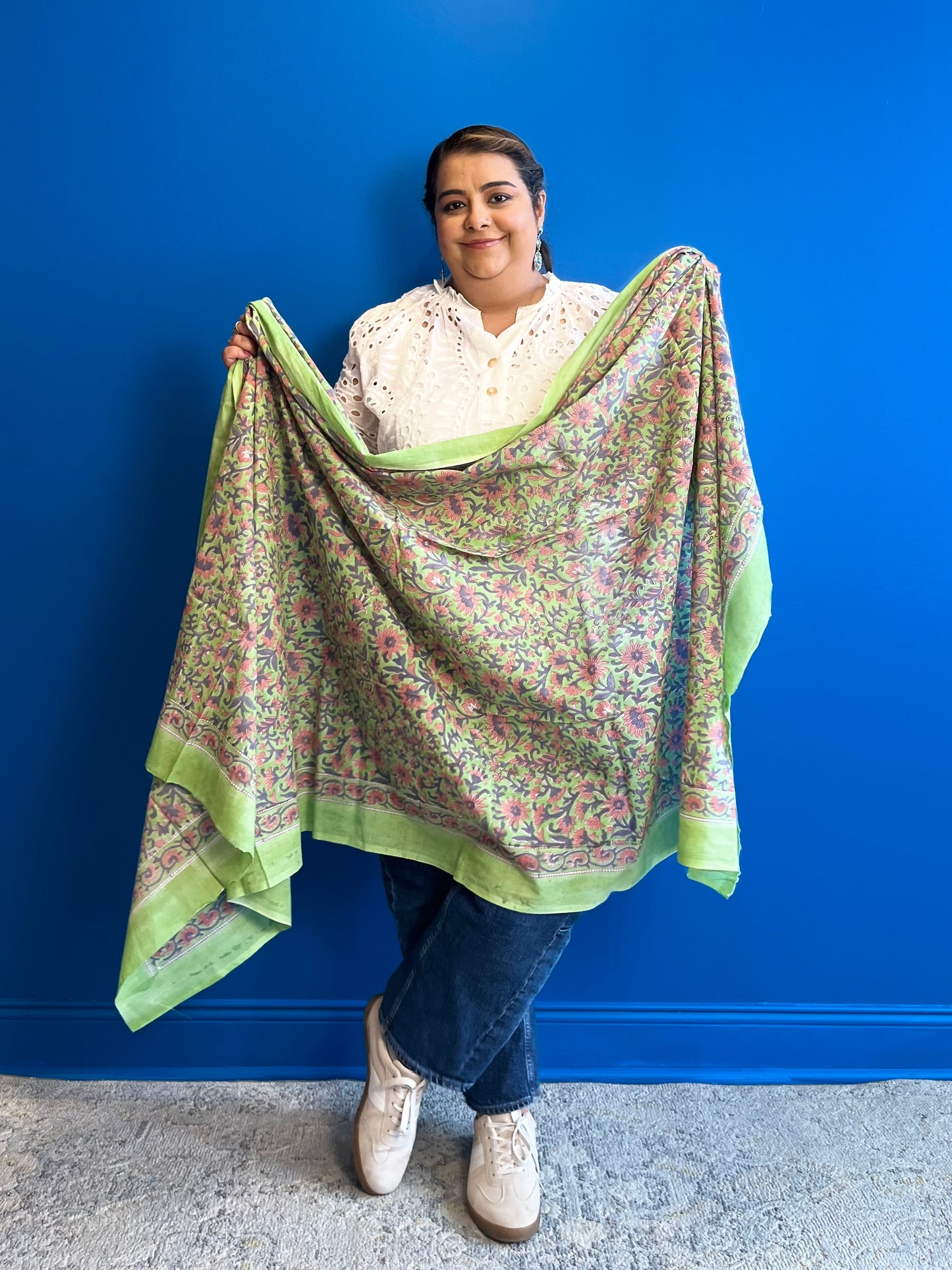 Garden Scarf in Pastel Green