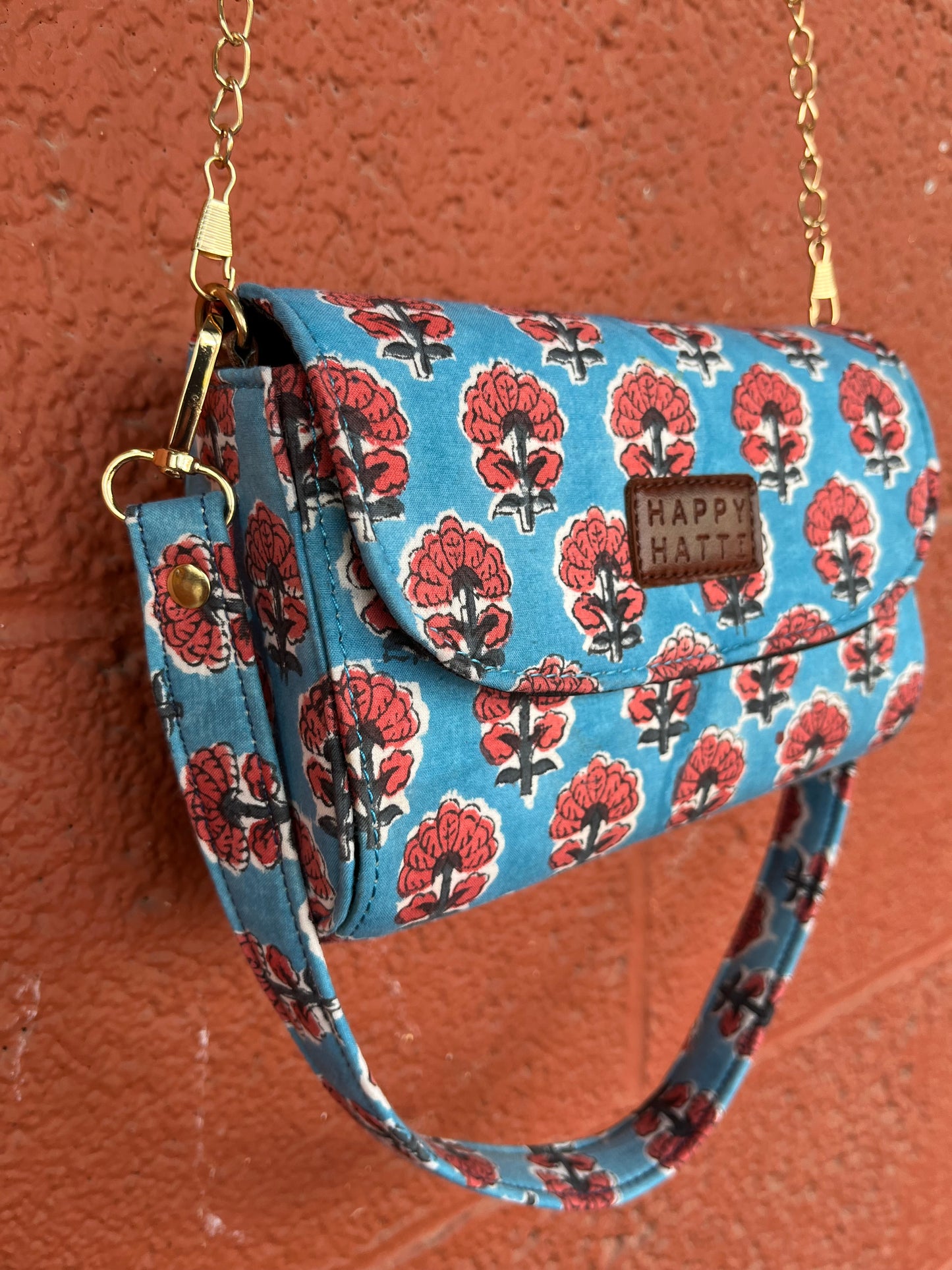 August Box Bag in Blue Rust