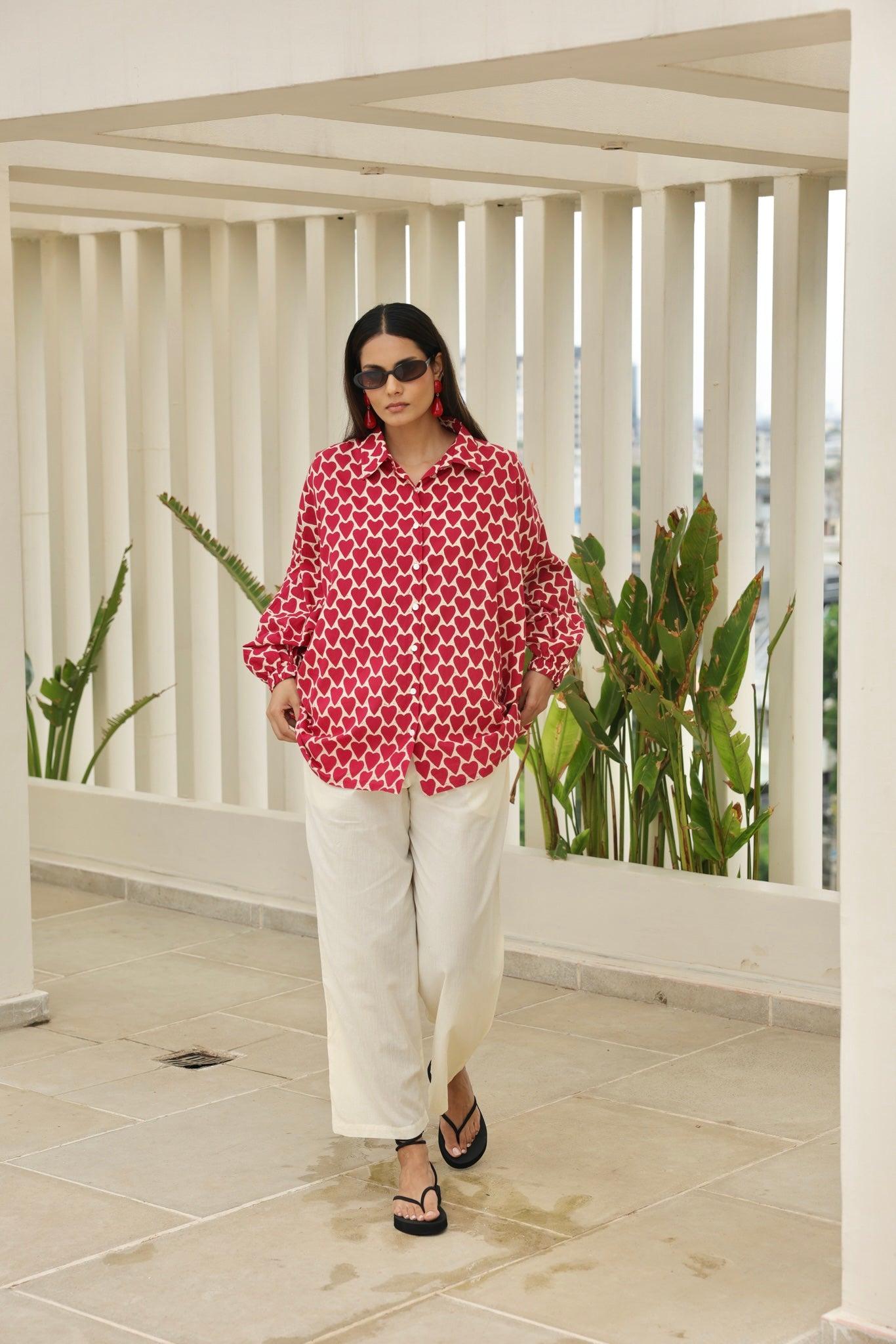 Poppy Blouse in Red