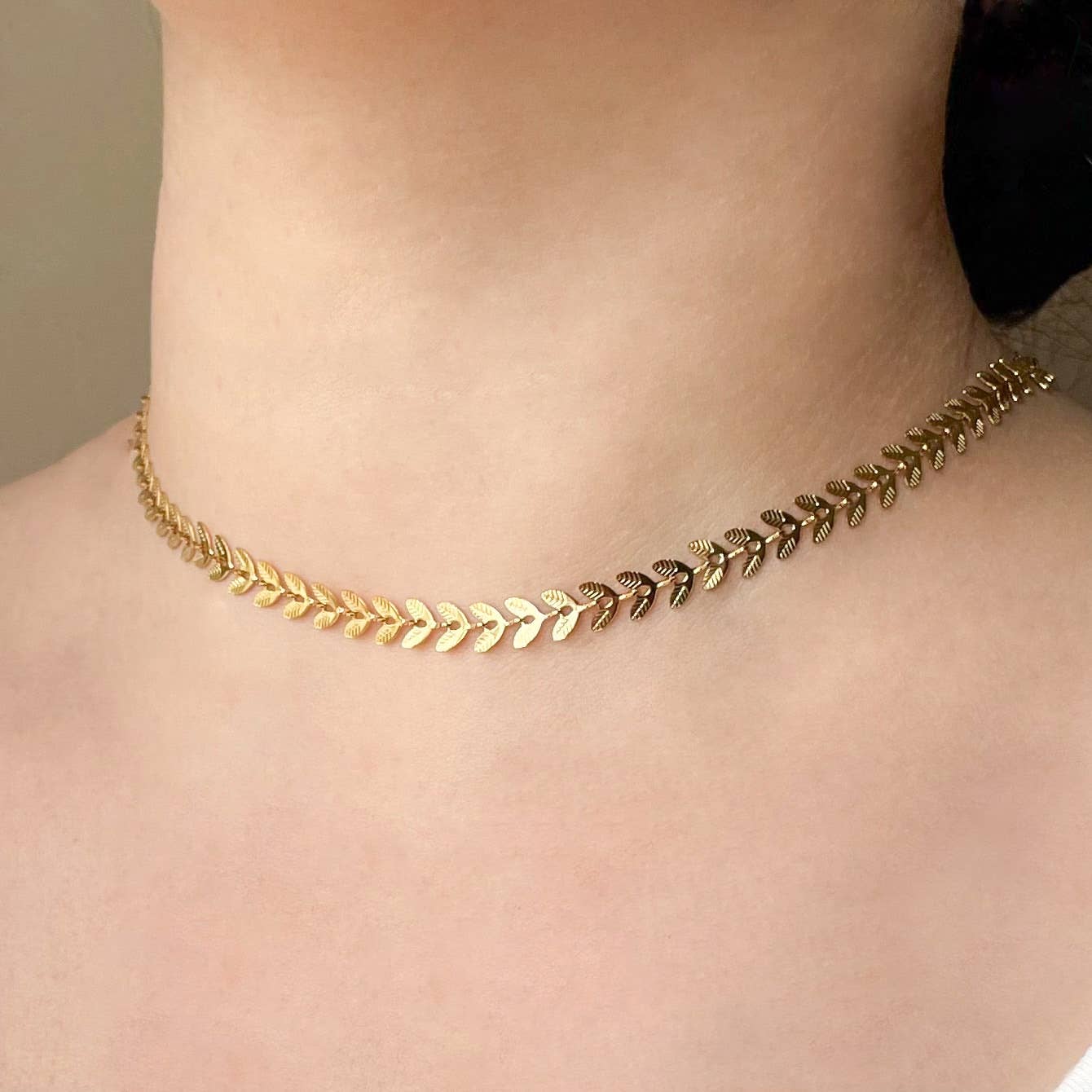 2 pcs Gold Necklace Set