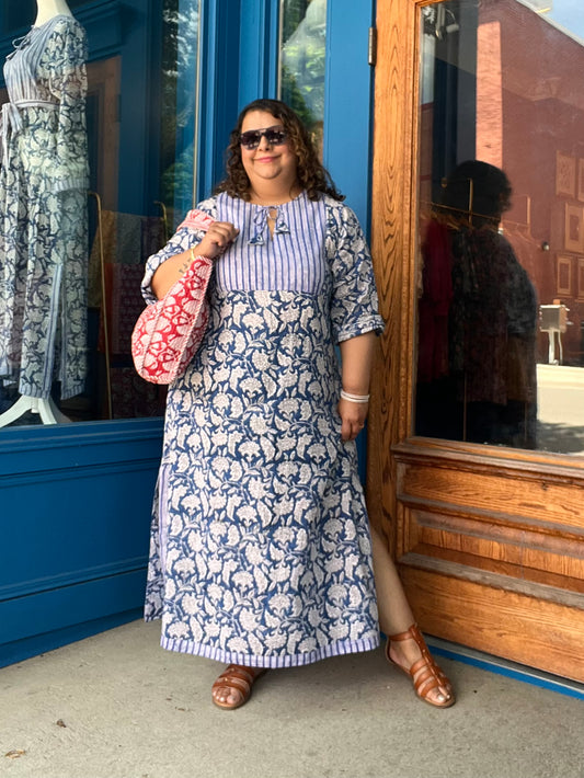 Maxi Dress in Indigo Blue