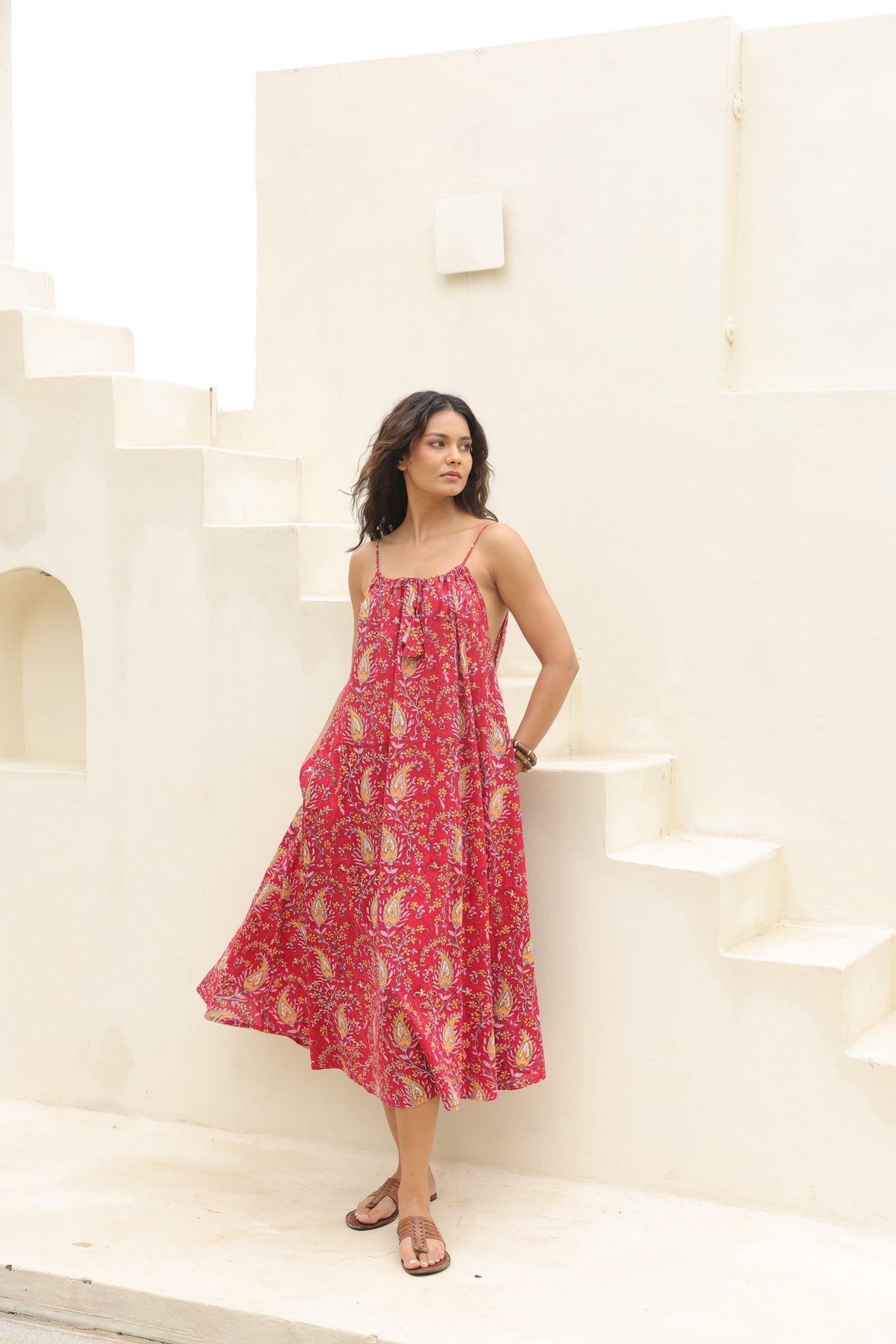 Water Lily Dress in Red