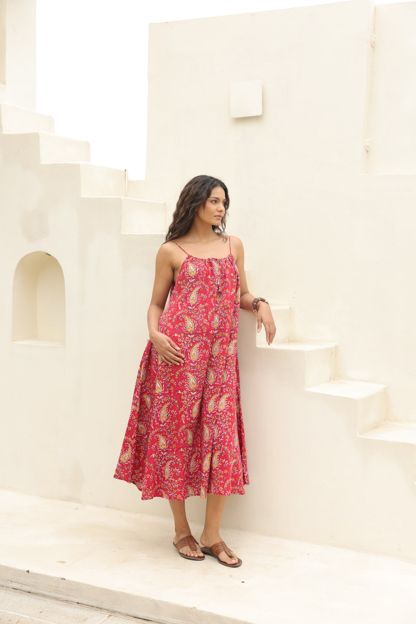 Water Lily Dress in Red