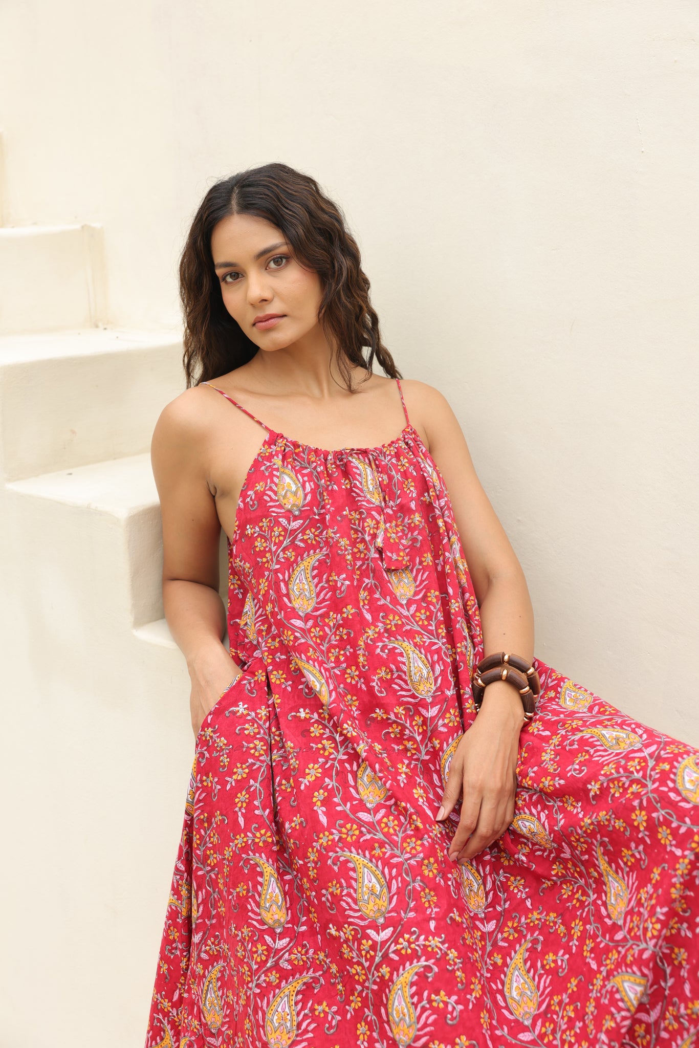 Water Lily Dress in Red