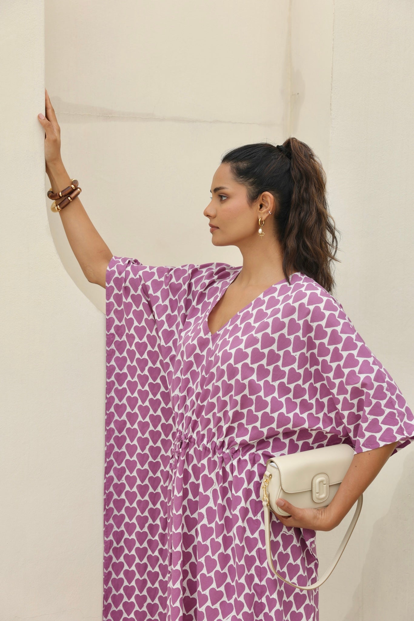 Violet Kaftan Dress in Lavender