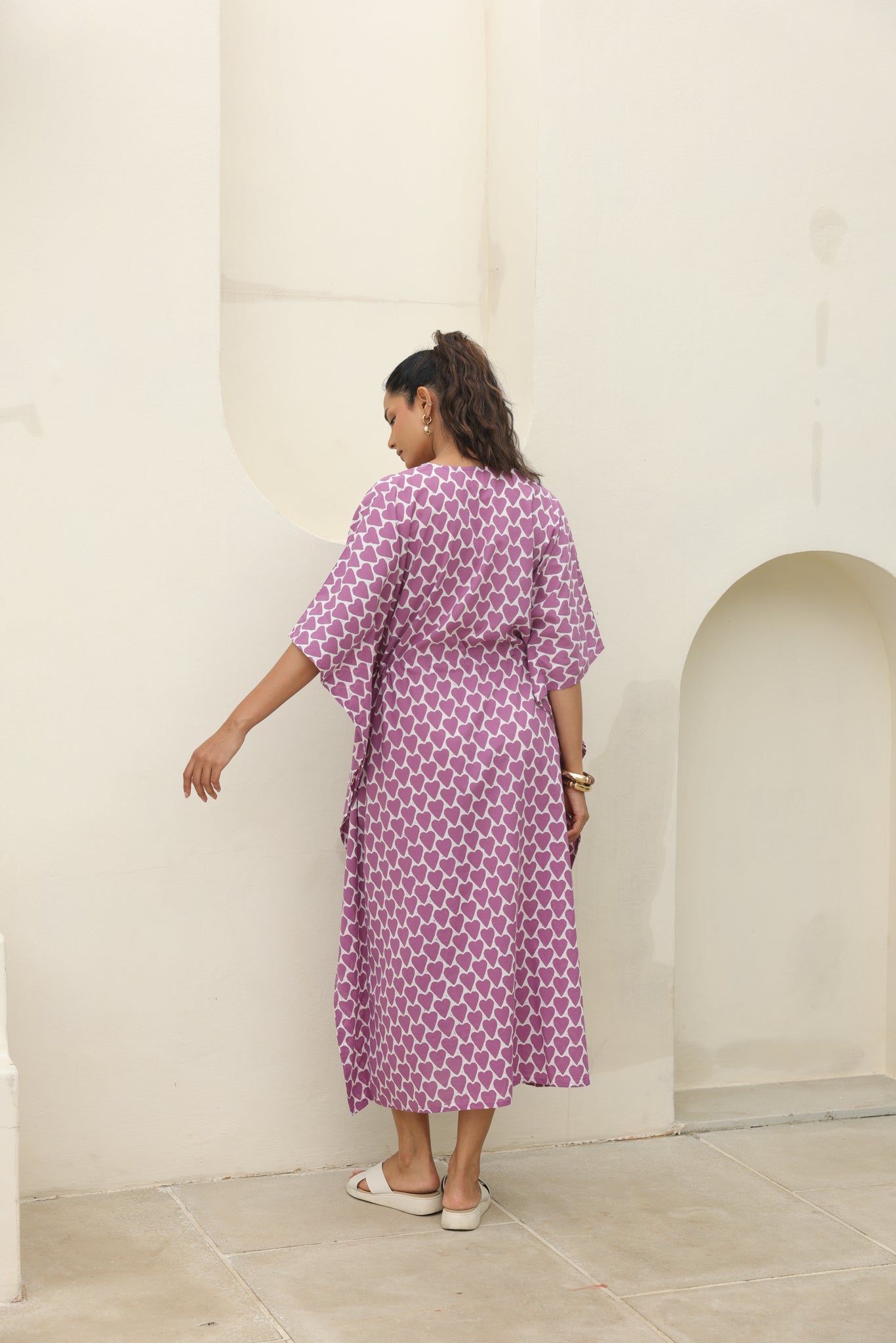 Violet Kaftan Dress in Lavender