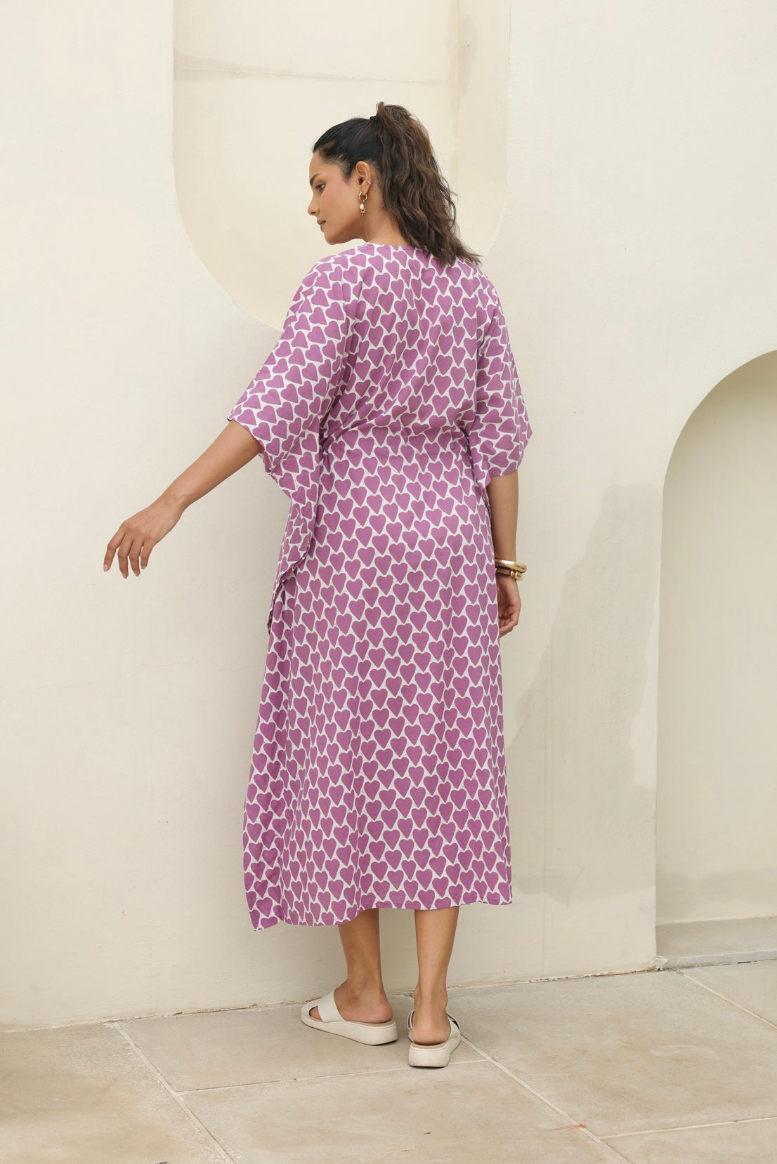 Violet Kaftan Dress in Lavender