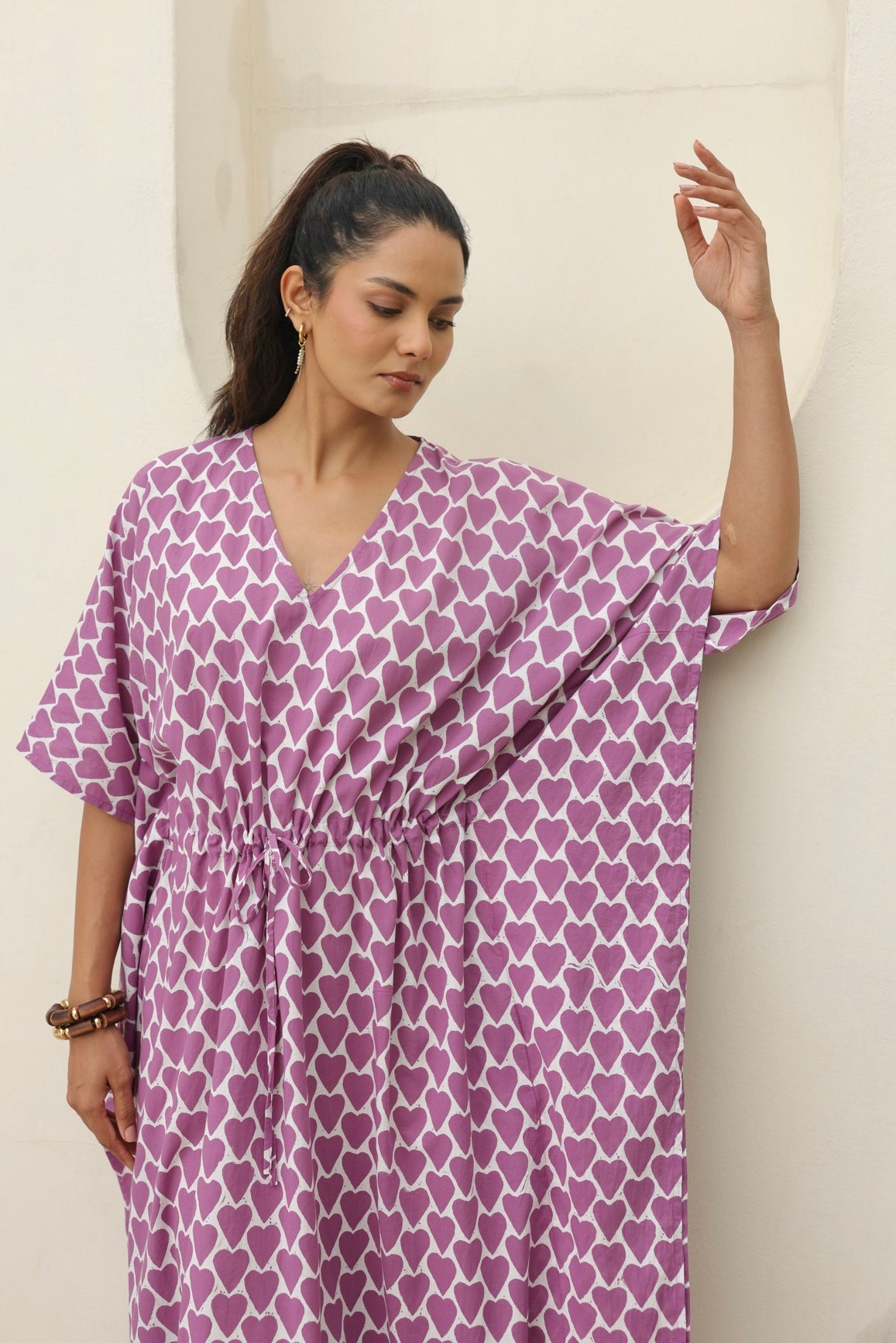 Violet Kaftan Dress in Lavender