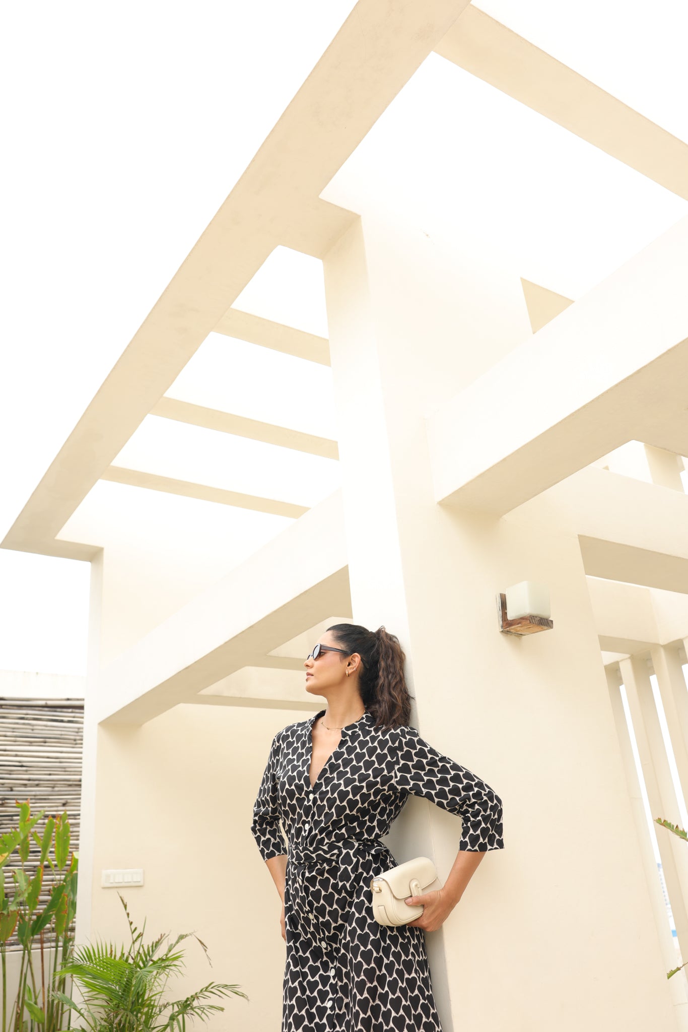 Iris Midi Dress in Black