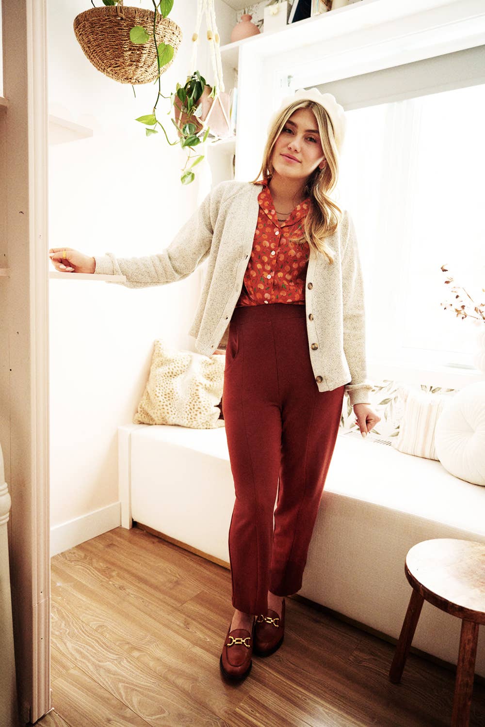 Fleetwood Crop Cardigan (other colours): Khaki / XL