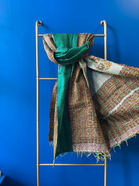 Silk/Silk Blend Scarf Wide - Pattern 5