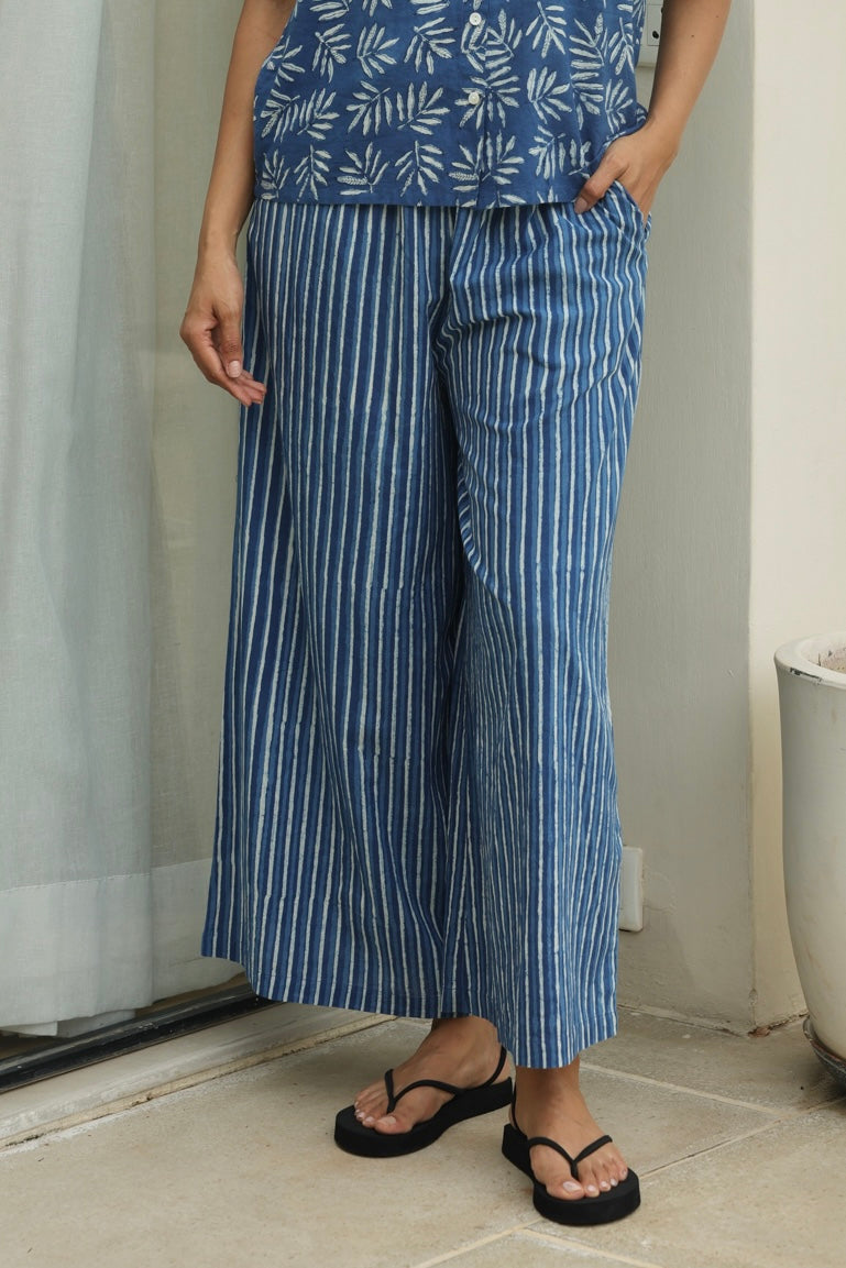Daffodil Palazzo Pants in Indigo