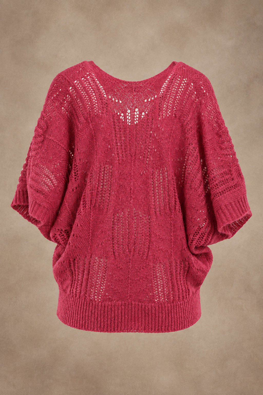 Mohair Blend Sweater Top in  Autumn Pink
