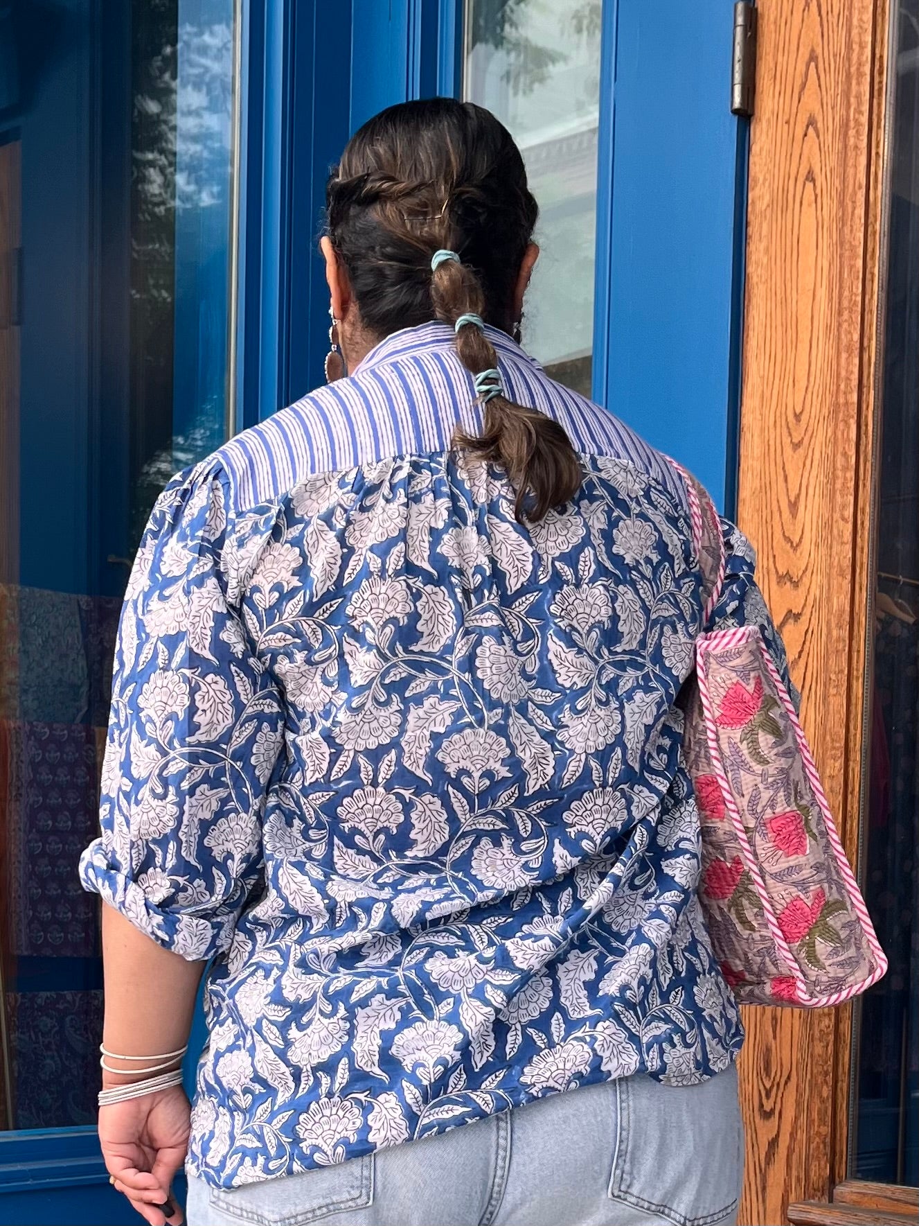Blouse with Contrast Details