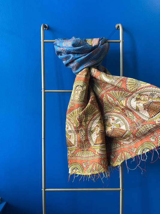 Silk/Silk Blend Scarf Wide - Pattern 10