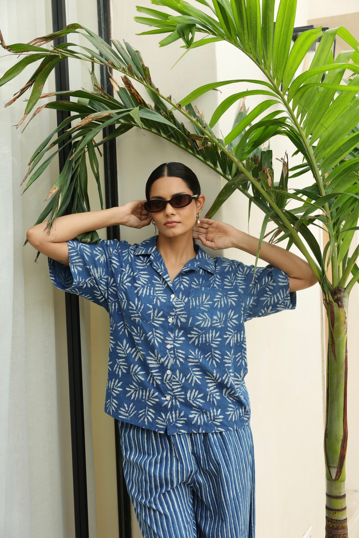 Begonia Blouse in Indigo