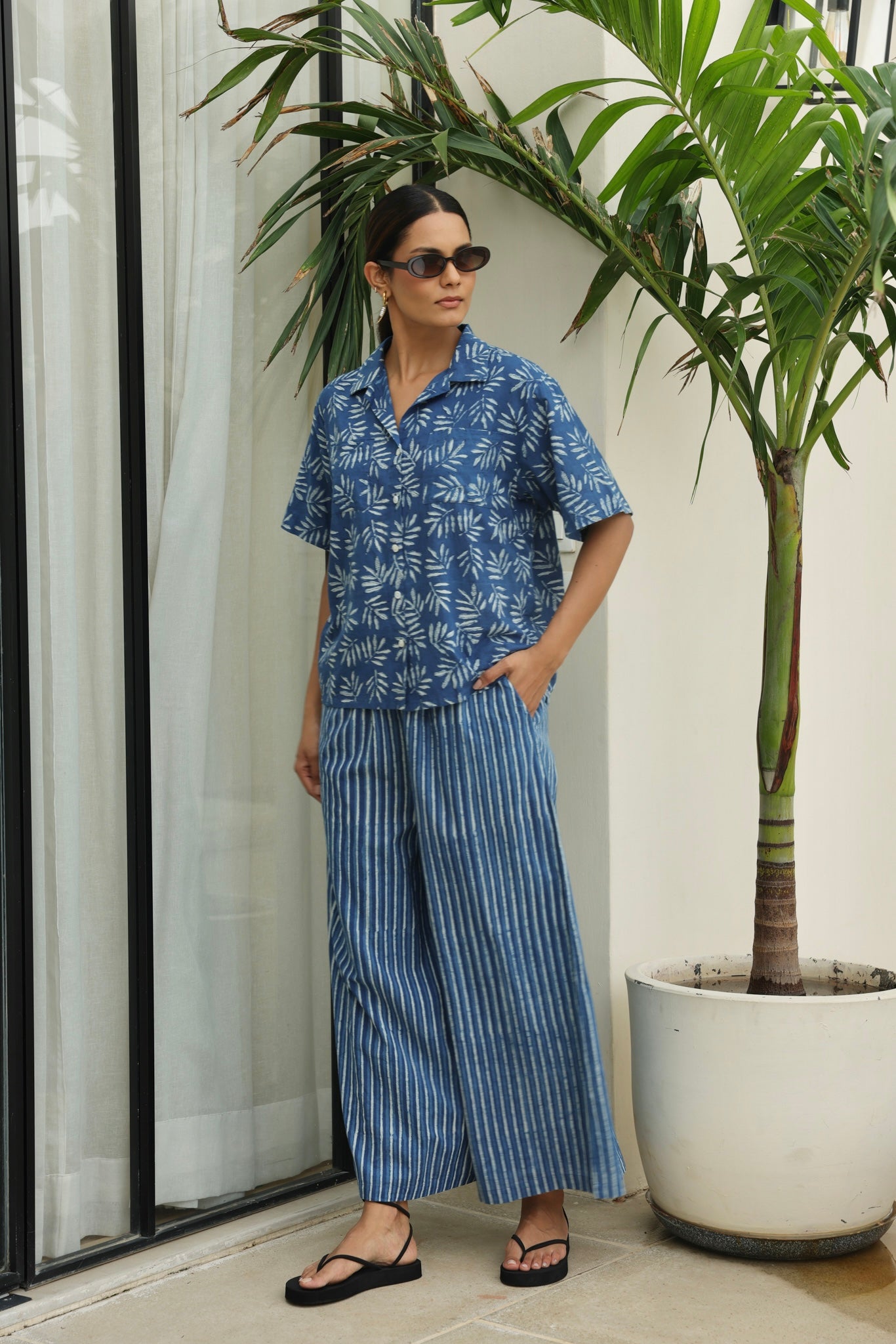 Begonia Blouse in Indigo