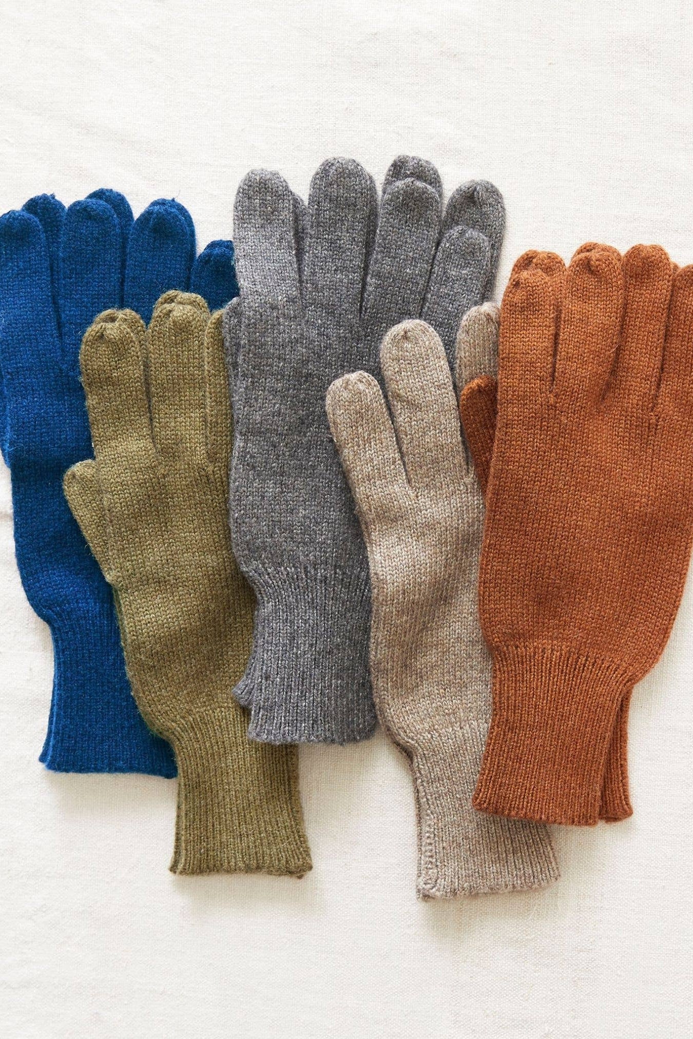 Merino Blend Gloves in Burnt Orange