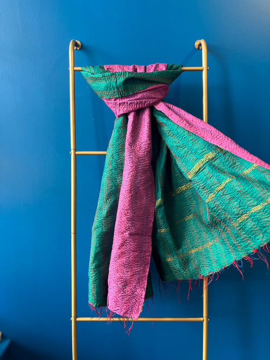 Silk/Silk Blend Scarf Wide - Pattern 12