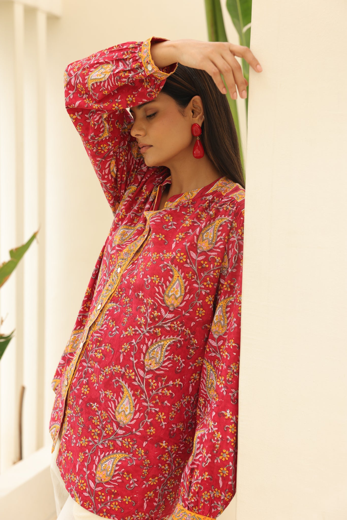 Gardenia Blouse in Red