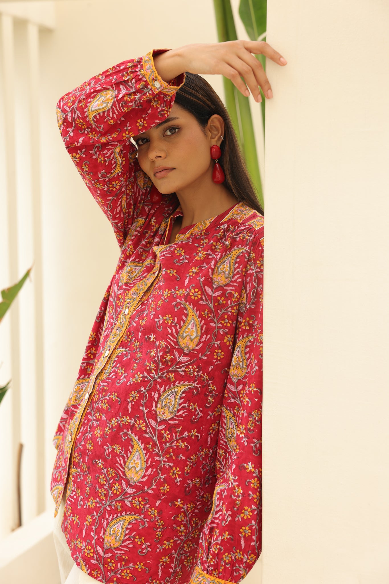Gardenia Blouse in Red