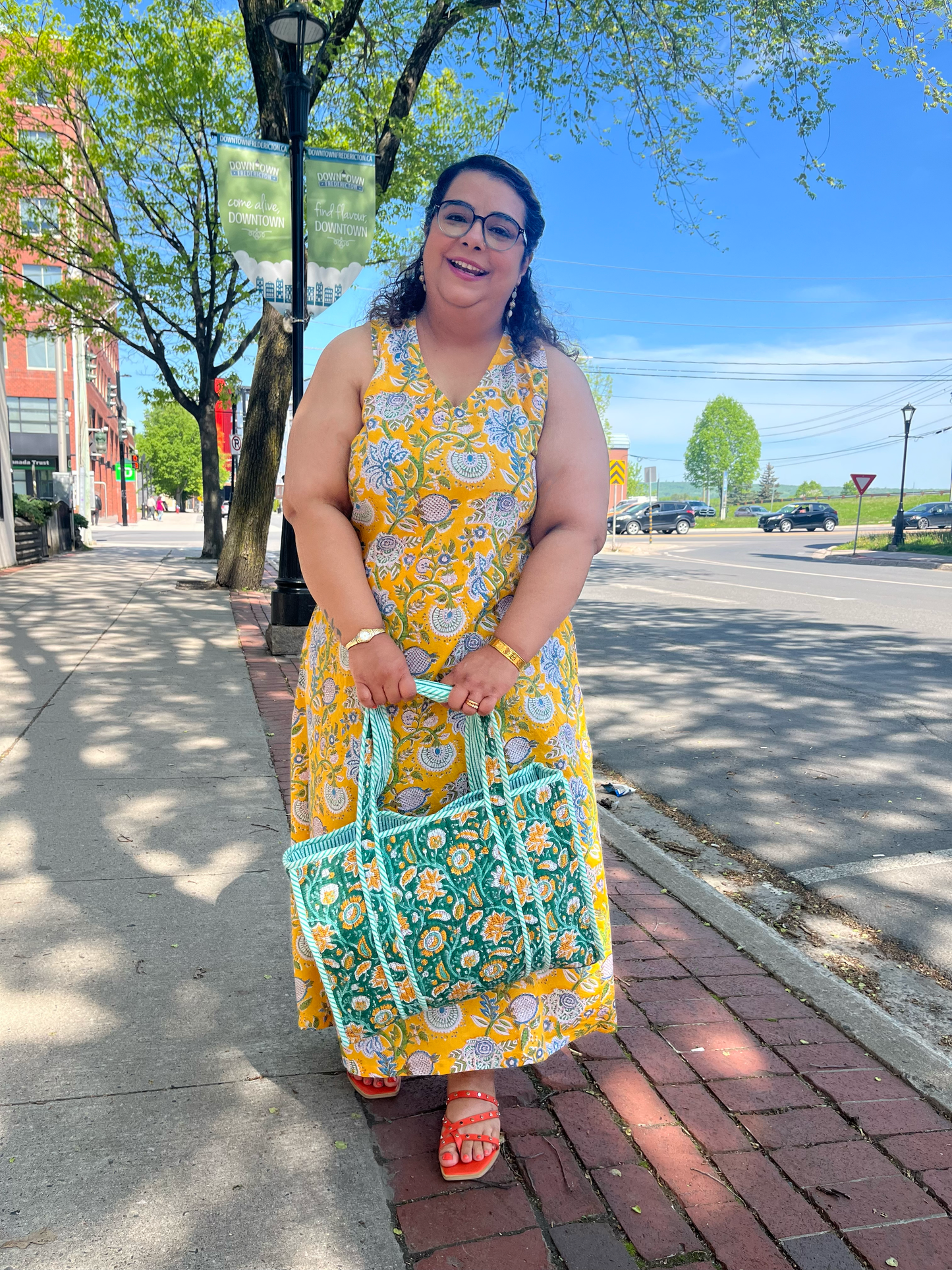 A-line Maxi Dress in Yellow