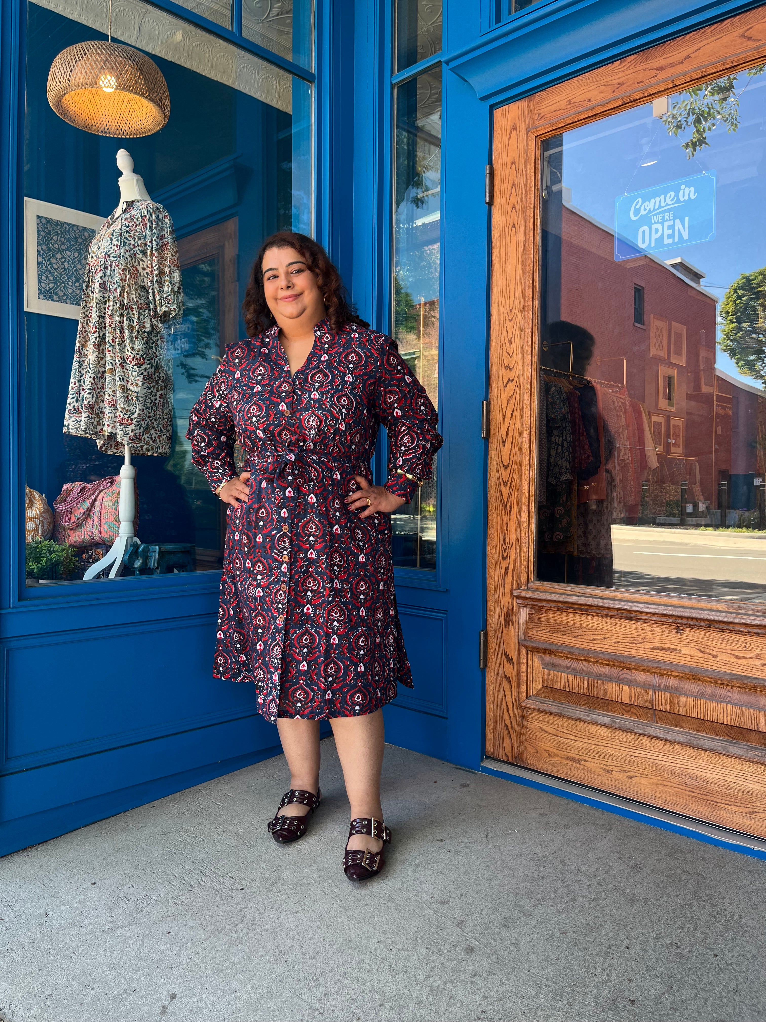 Shirt Dress ~ Black Navy