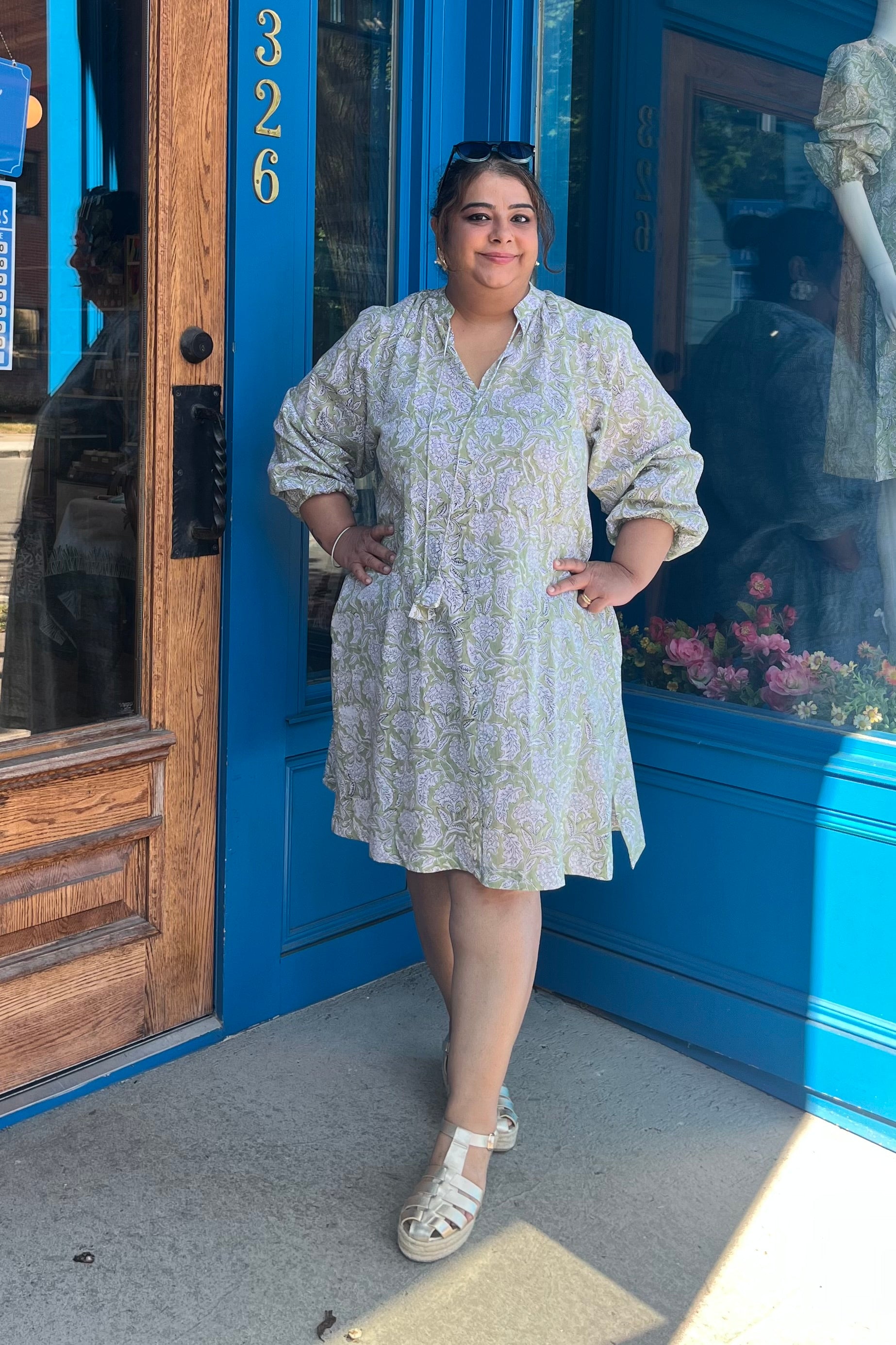 Daisy Dress in Pastel Green