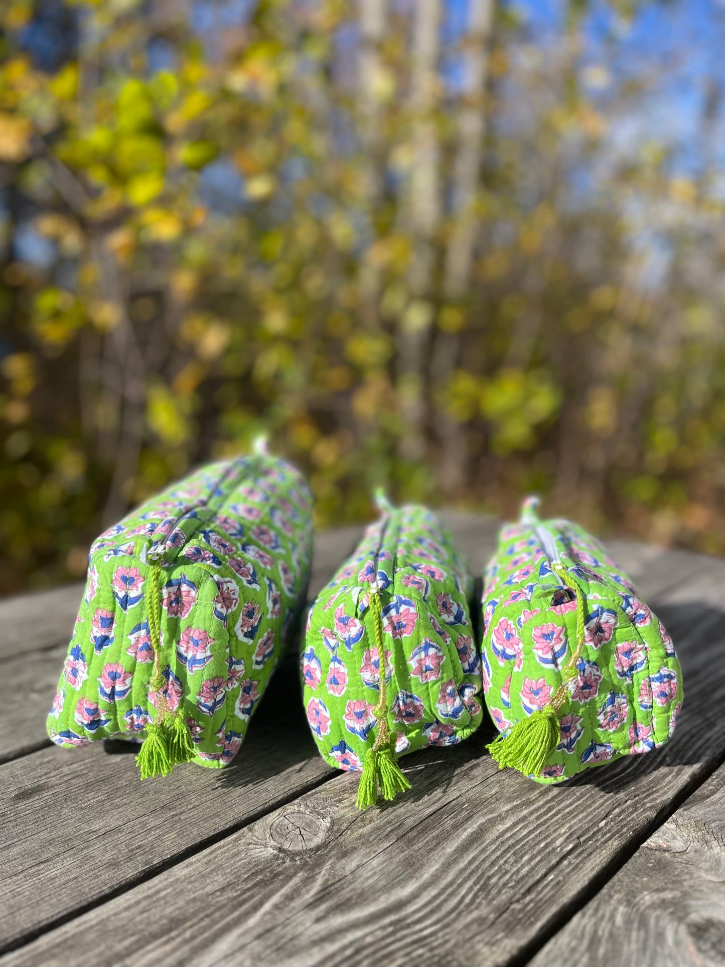 Make Up Bag in Neon Green