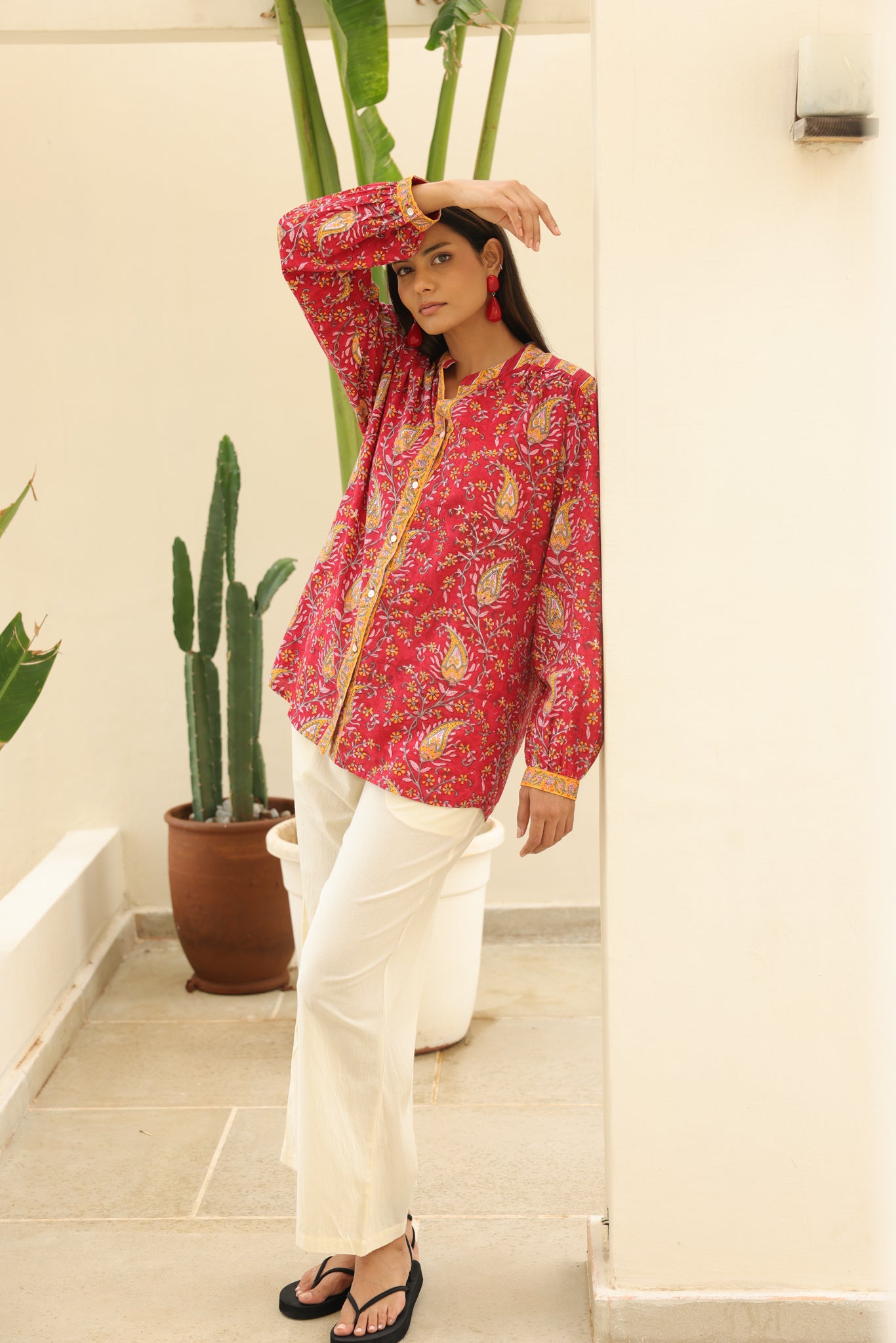 Gardenia Blouse in Red