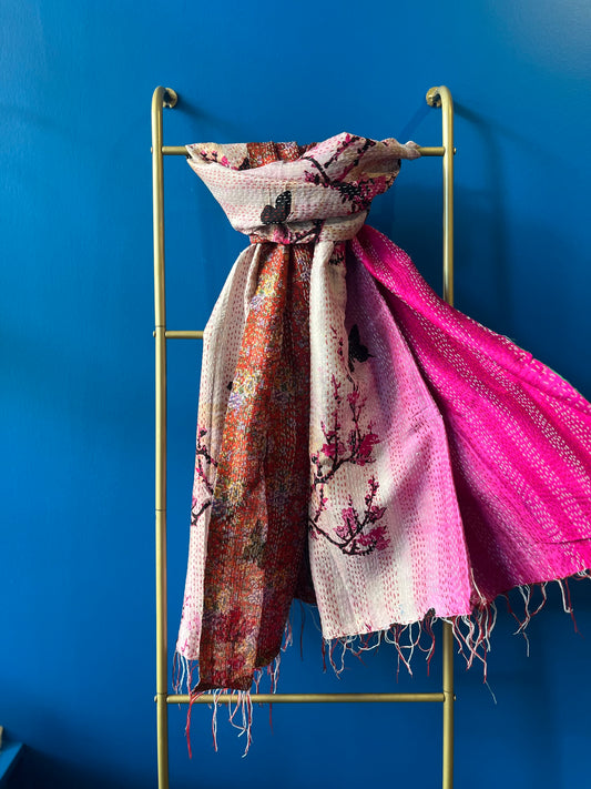 Silk/Silk Blend Scarf Wide - Pattern 8