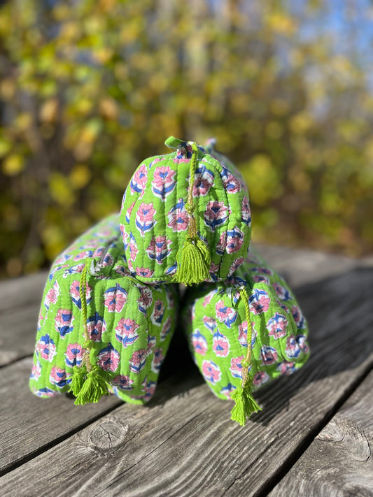 Make Up Bag in Neon Green