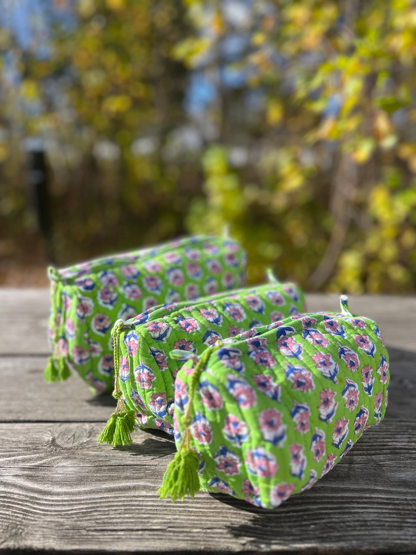 Make Up Bag in Neon Green