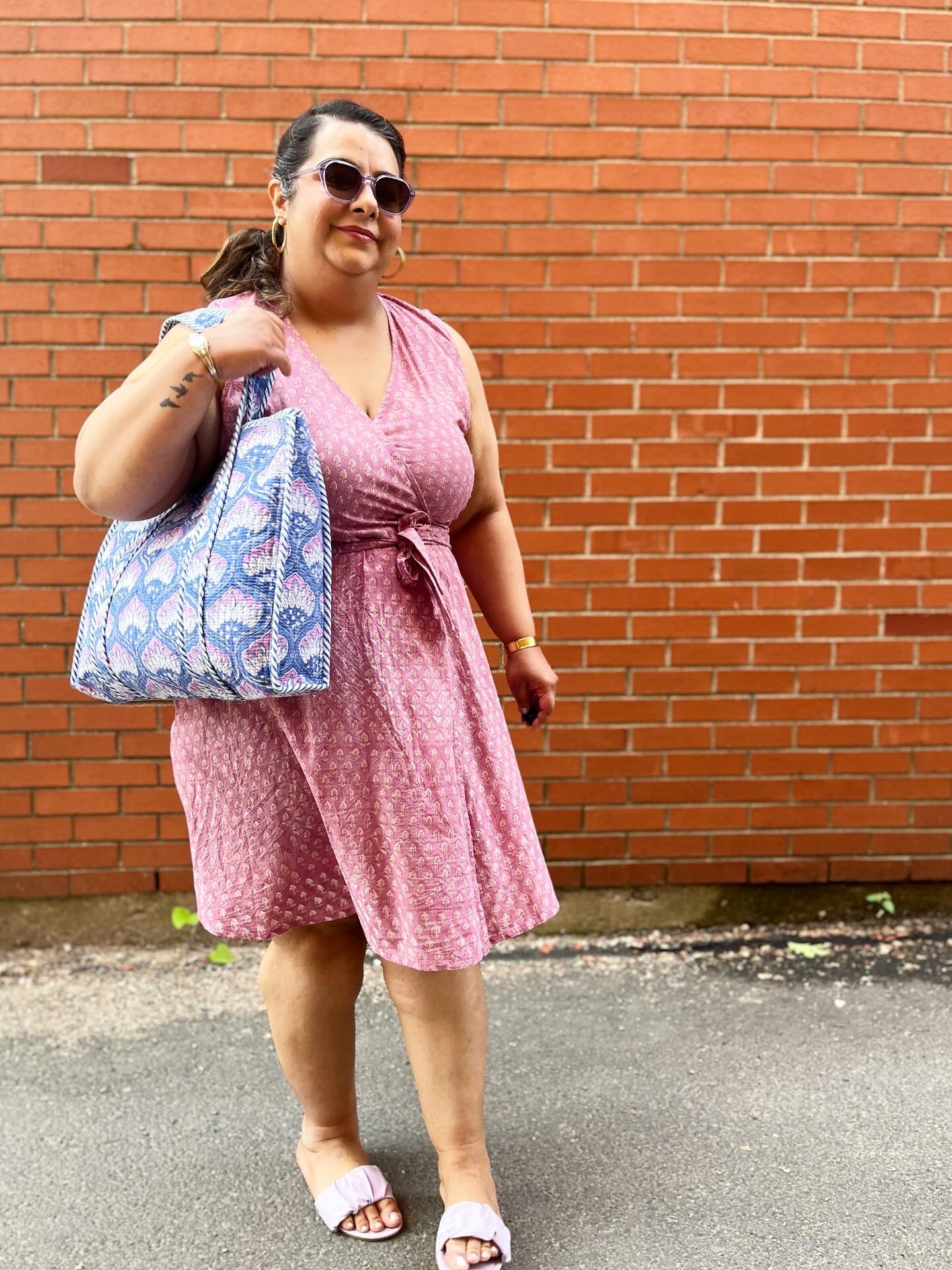 Tulip Mini Dress in Mauve Pink