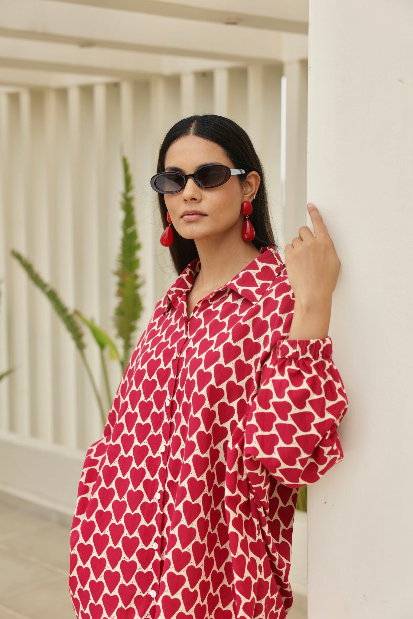 Poppy Blouse in Red