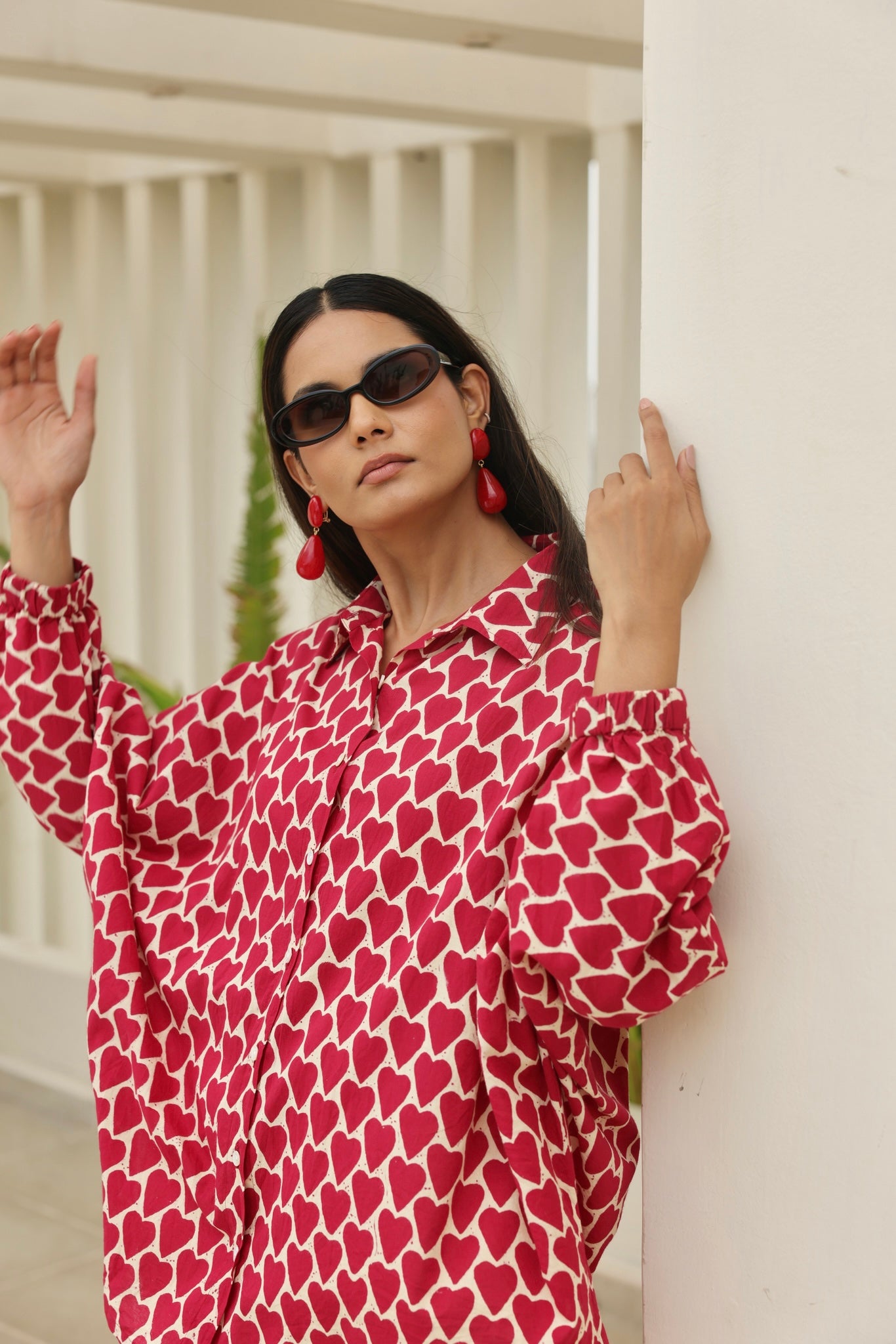 Poppy Blouse in Red