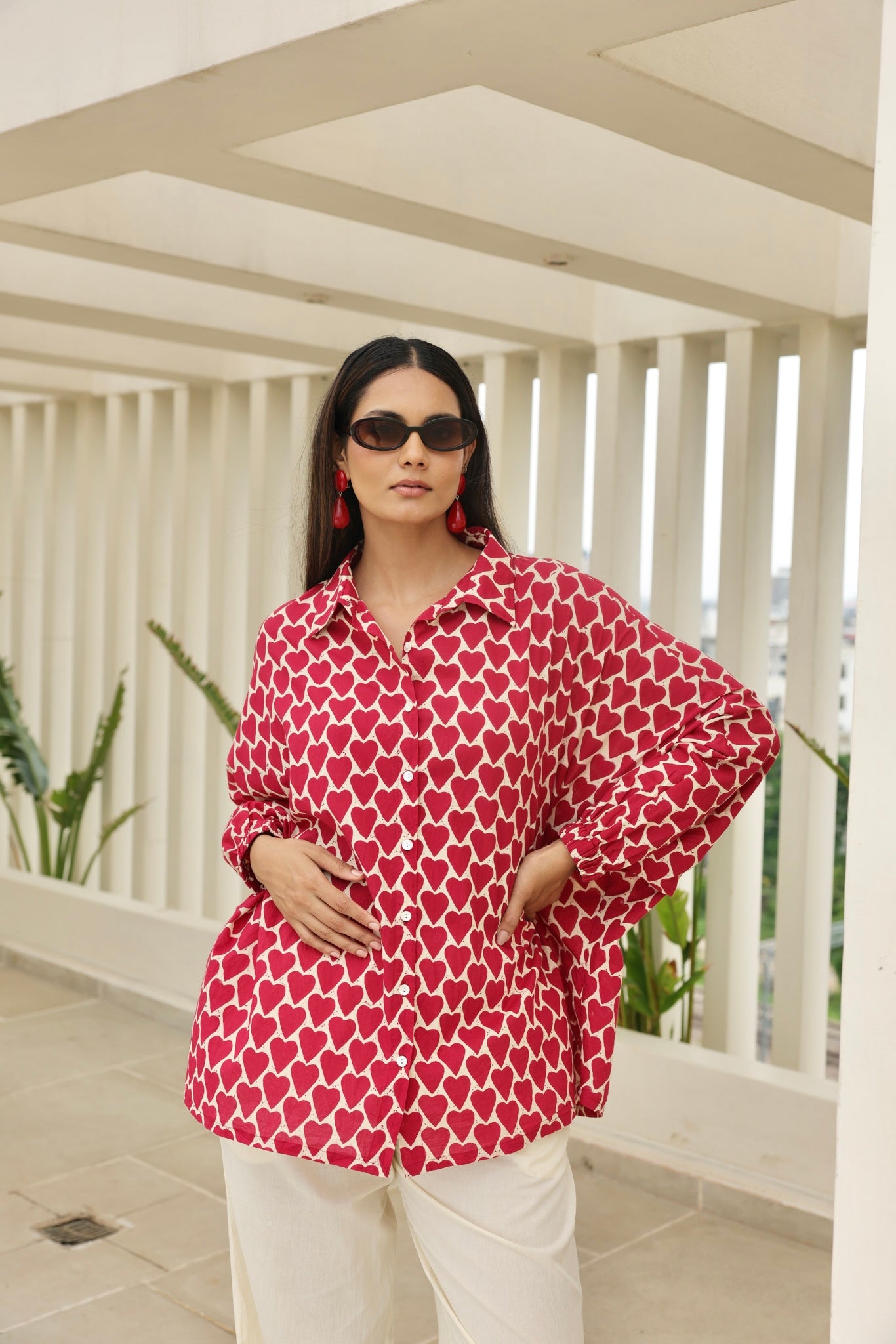 Poppy Blouse in Red