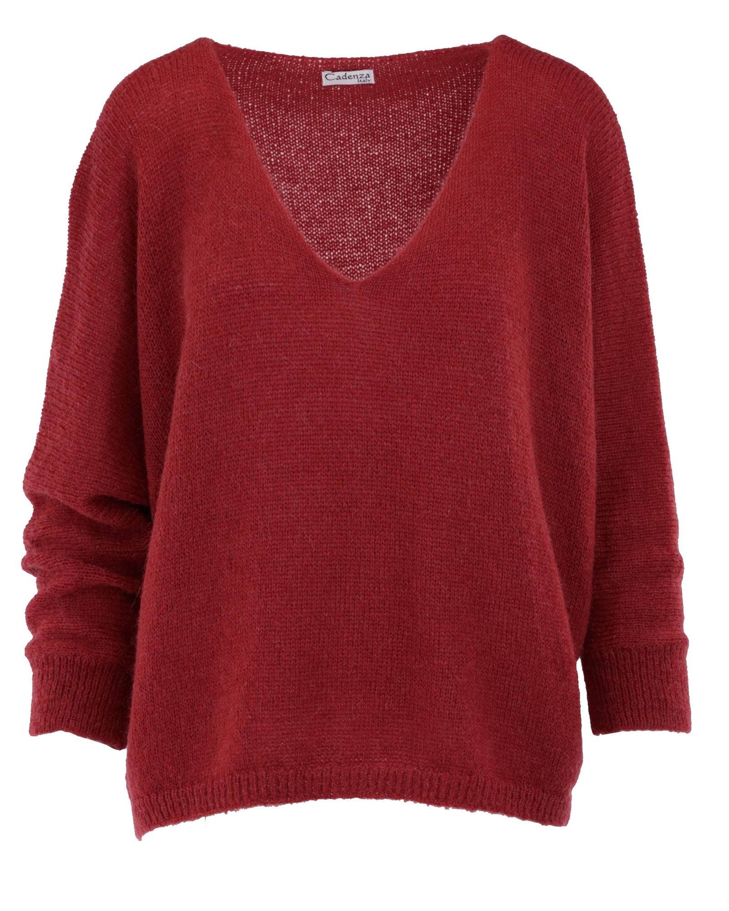 Mohair Blend Sweater in Autumn Red
