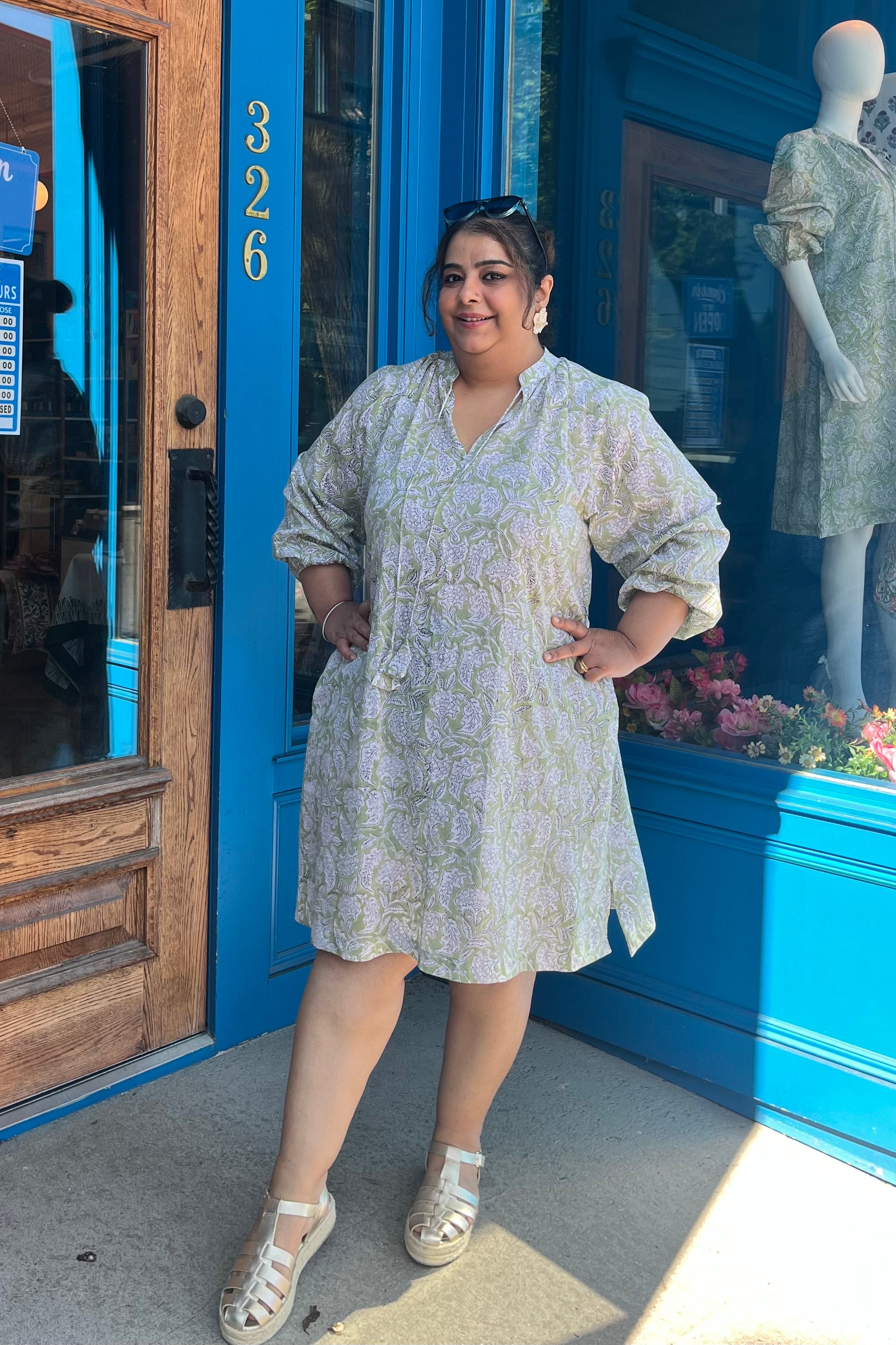 Daisy Dress in Pastel Green